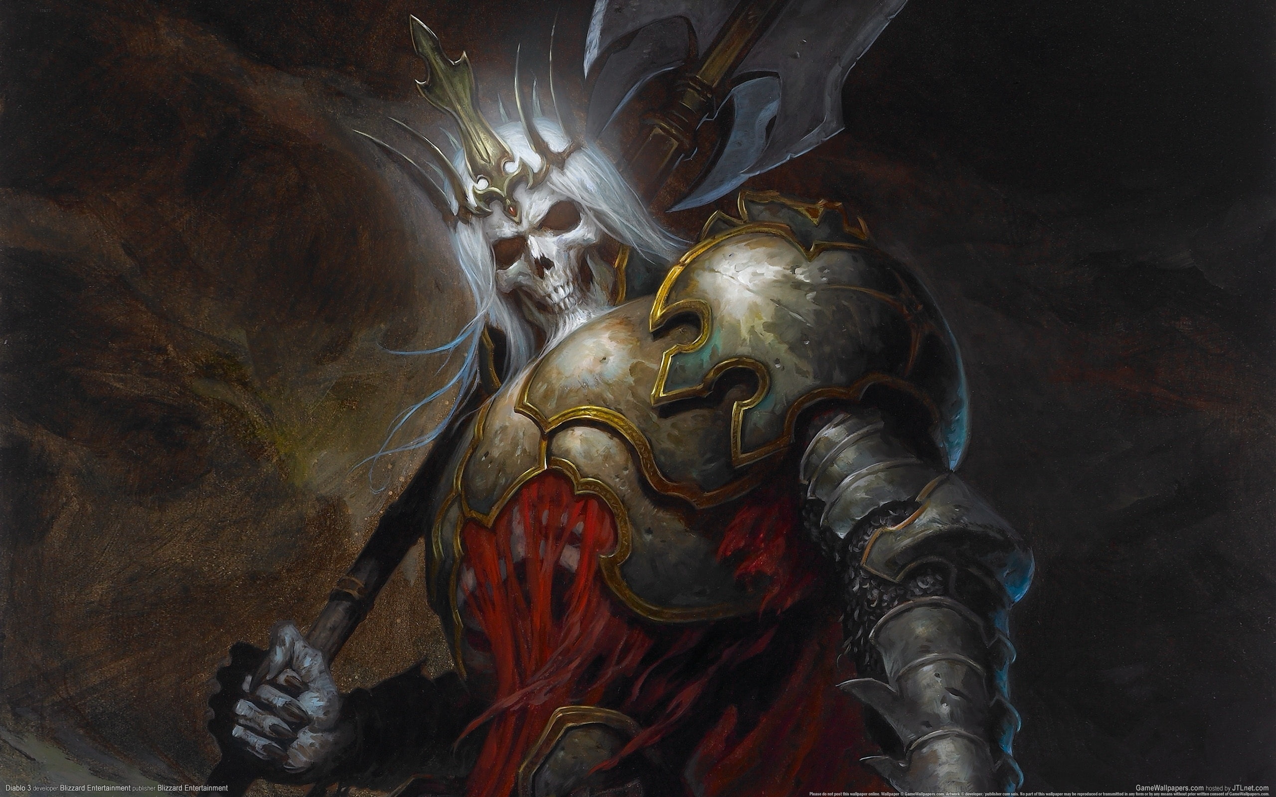 king, skeleton, diablo, 2K, HD Wallpaper
