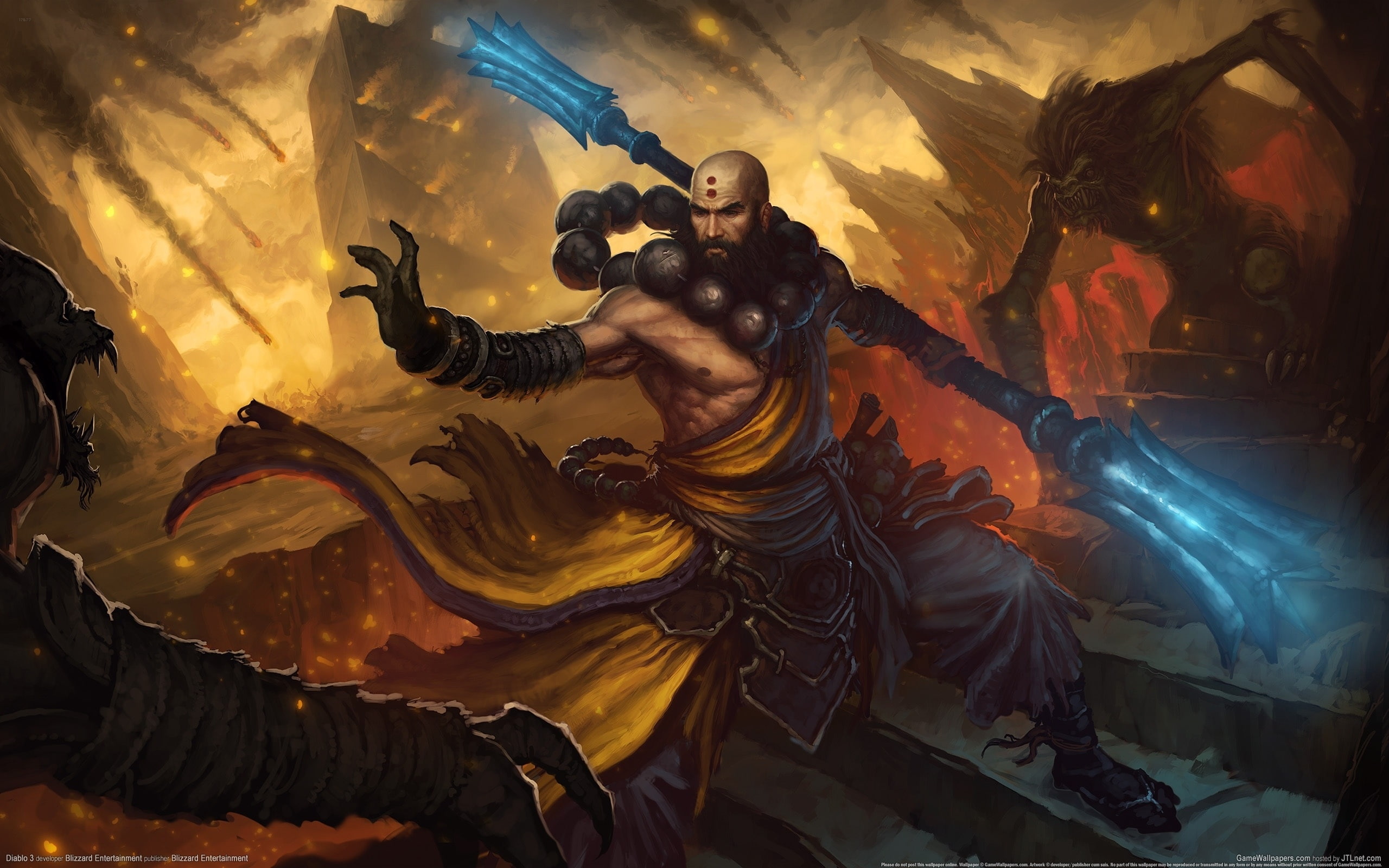 diablo, monk, 2K, HD Wallpaper