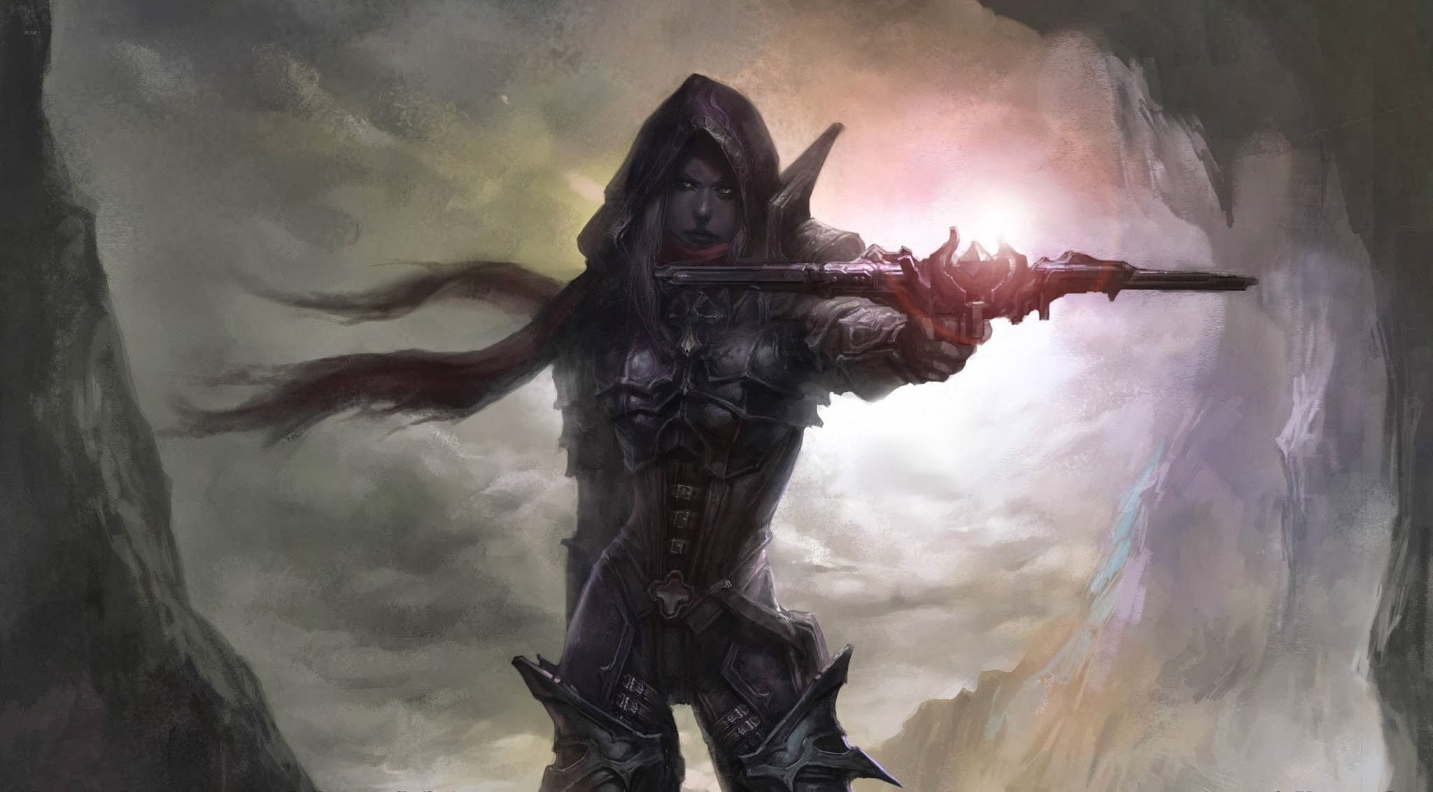 statue, nature, Diablo III, male likeness, digital composite, sword, sky, representation, human representation, creativity, weapon, craft, fantasy, water, HD Wallpaper