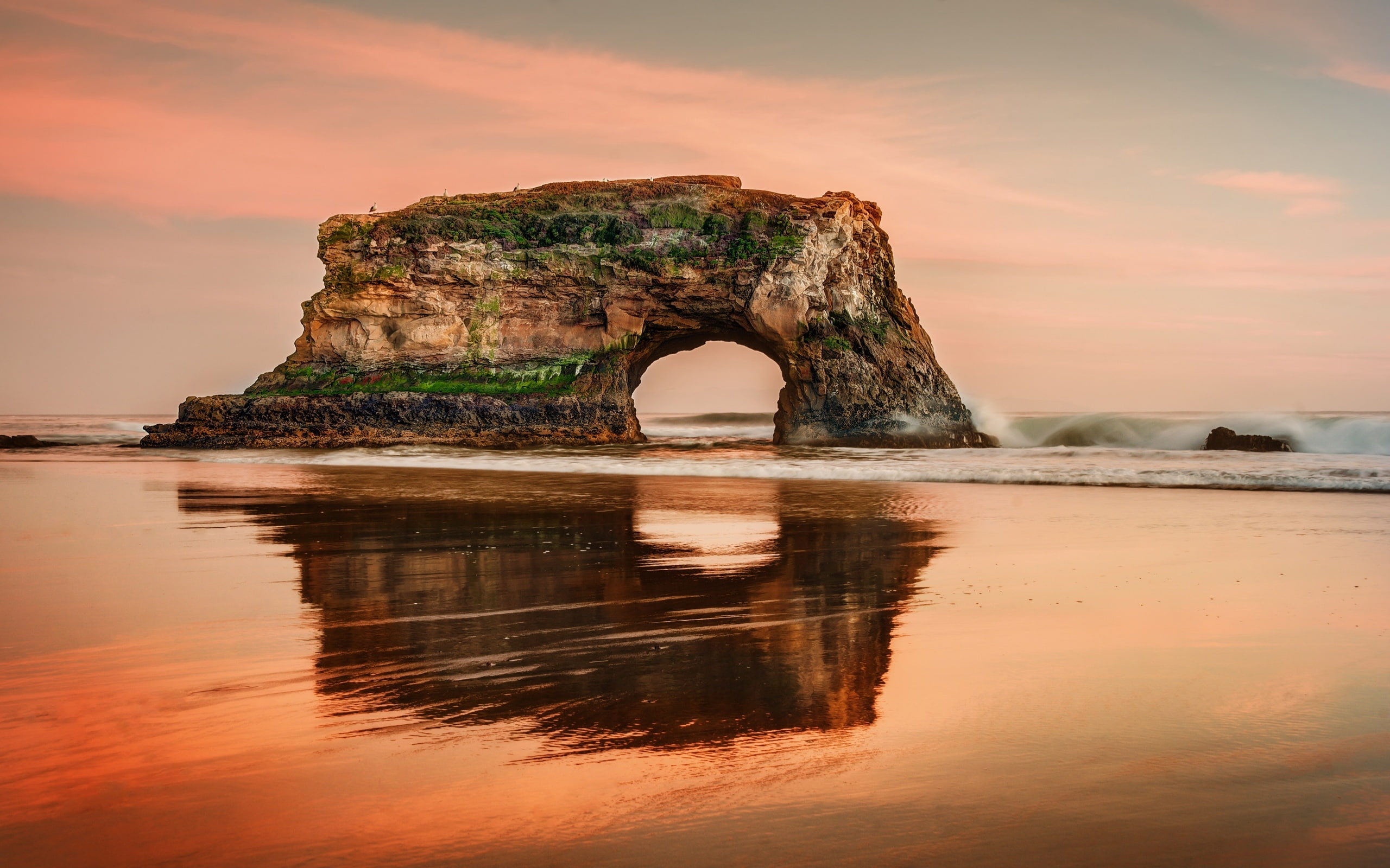 Rock, Santa, Coast, 2K, Scenery, California, Cruz, Sea, HD Wallpaper