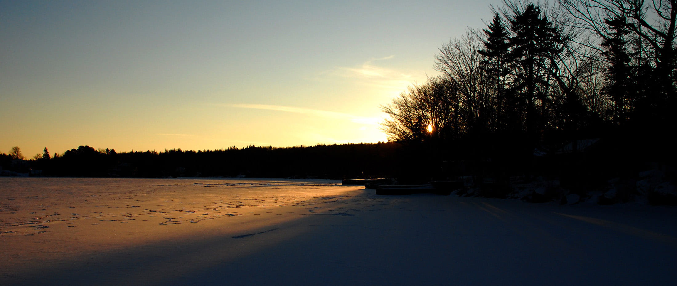 beauty In Nature, scenics - nature, snow, winter, plant, Nova Scotia, lake Echo, nova scotia, sun, silhouette, Frozen lake, public domain, sunlight, outdoors, HD Wallpaper