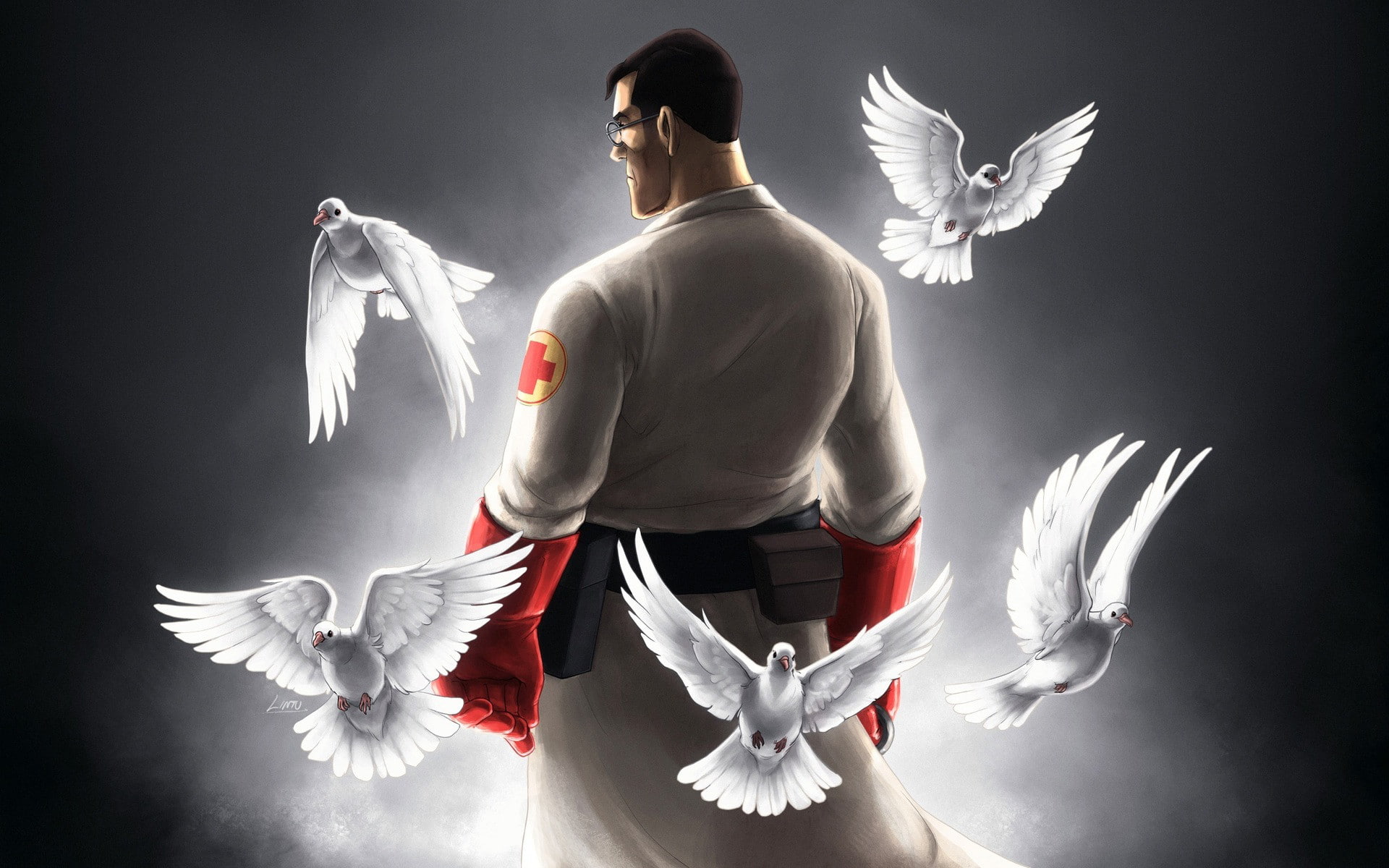 doves, hd, fortress, 1080P, video games, birds, medic, team, HD Wallpaper