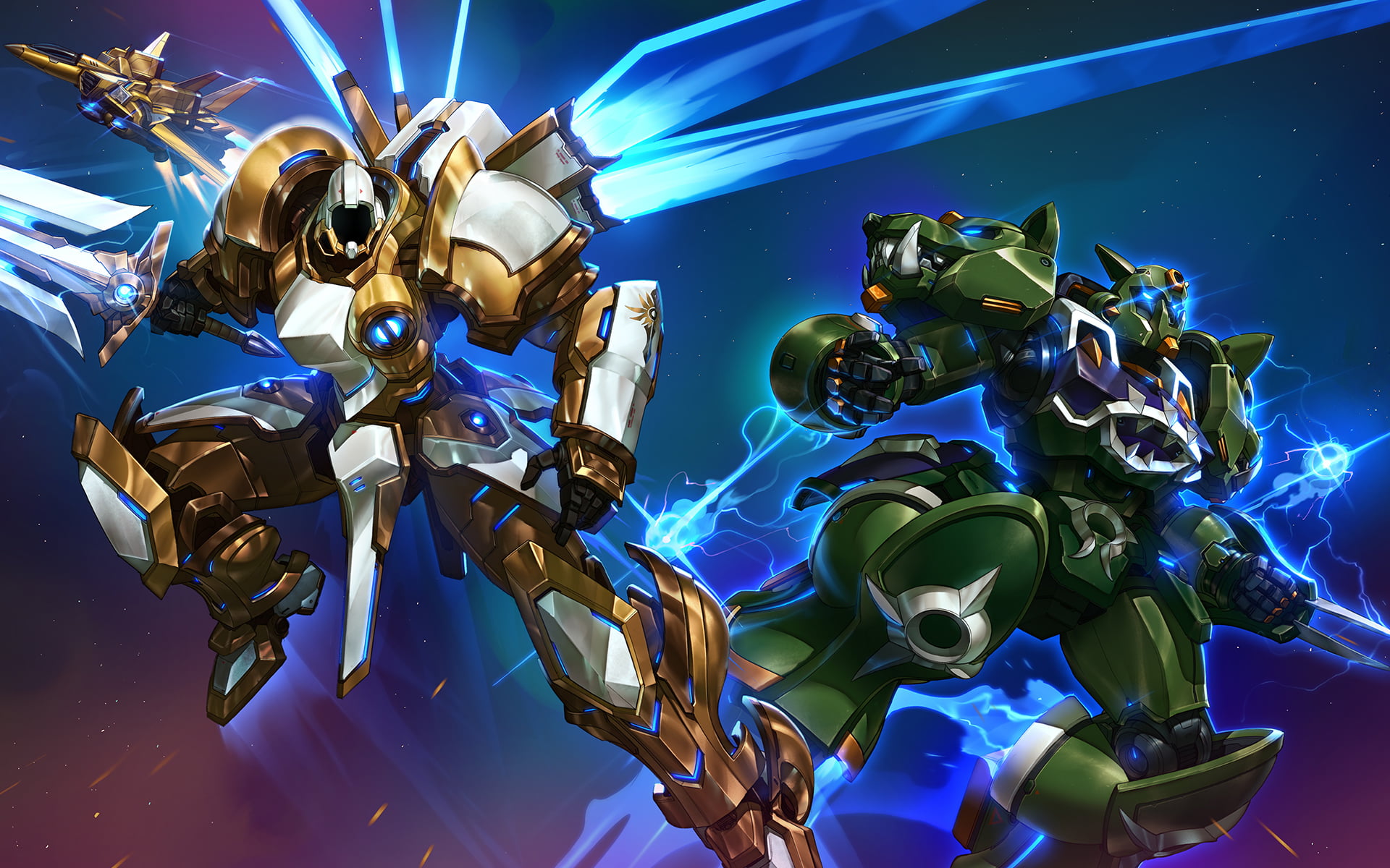 Heroes of the Storm, Video Game, Tyrael (Diablo III), 1080P, Rehgar Earthfury, HD Wallpaper