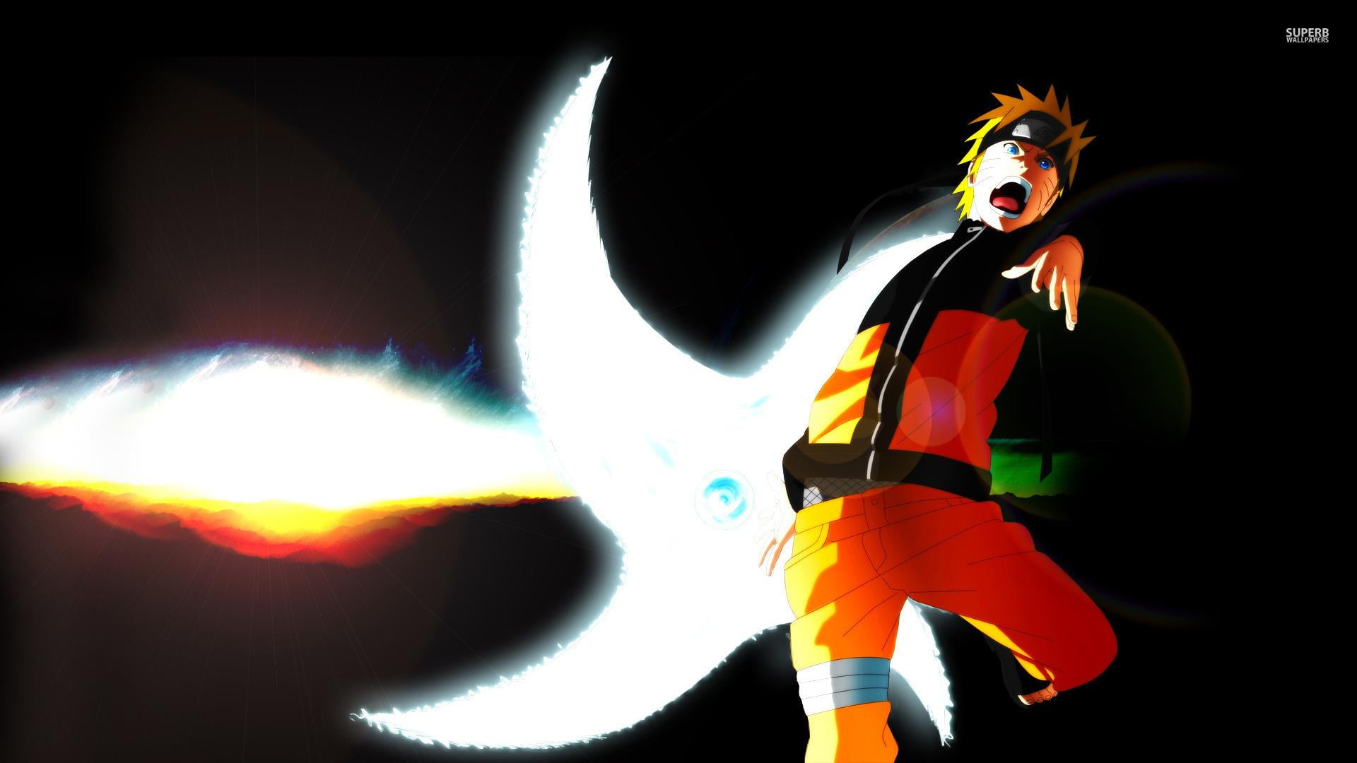 one person, stage, outdoors, naruto uzumaki, creativity, performance, front view, black background, 1080P, paint, celebration, three quarter length, naruto shippuden, HD Wallpaper