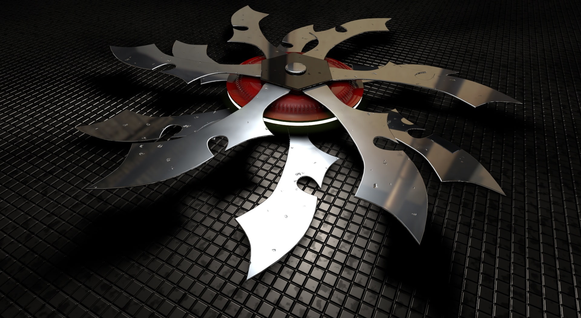 human representation, sharp, creativity, shape, dagger, aggression, 1080P, no people, Artistic, indoors, red, 3D, knife - weapon, table, blade, directly above, HD Wallpaper