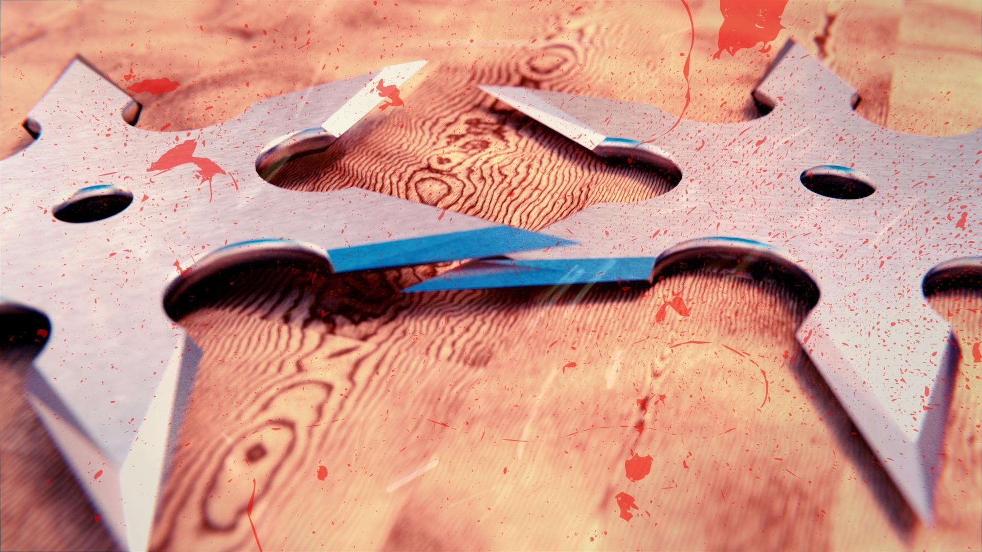 red, day, close-up, no people, abstract, rusty, splattered, nature, paint, strength, blood, high angle view, 1080P, outdoors, old, equipment, water, weapon digital art shuriken, HD Wallpaper