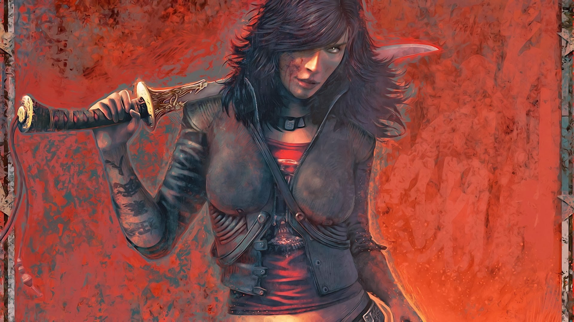Wet (Video Game), Rubi, 1080P, video games, HD Wallpaper
