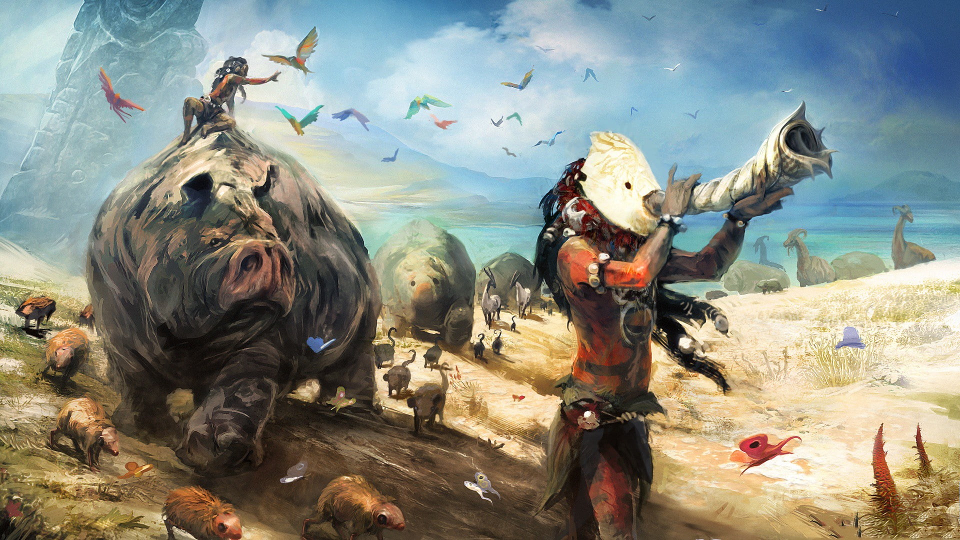 From Dust, artwork, 1080P, dust, HD Wallpaper