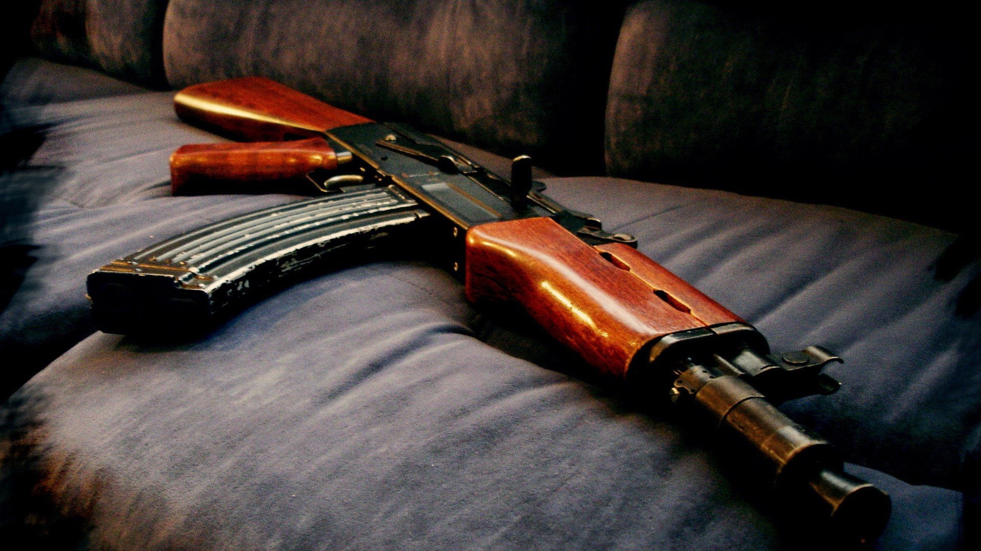 black, 1080P, AKS, 74U, dope, gun, weapon, HD Wallpaper