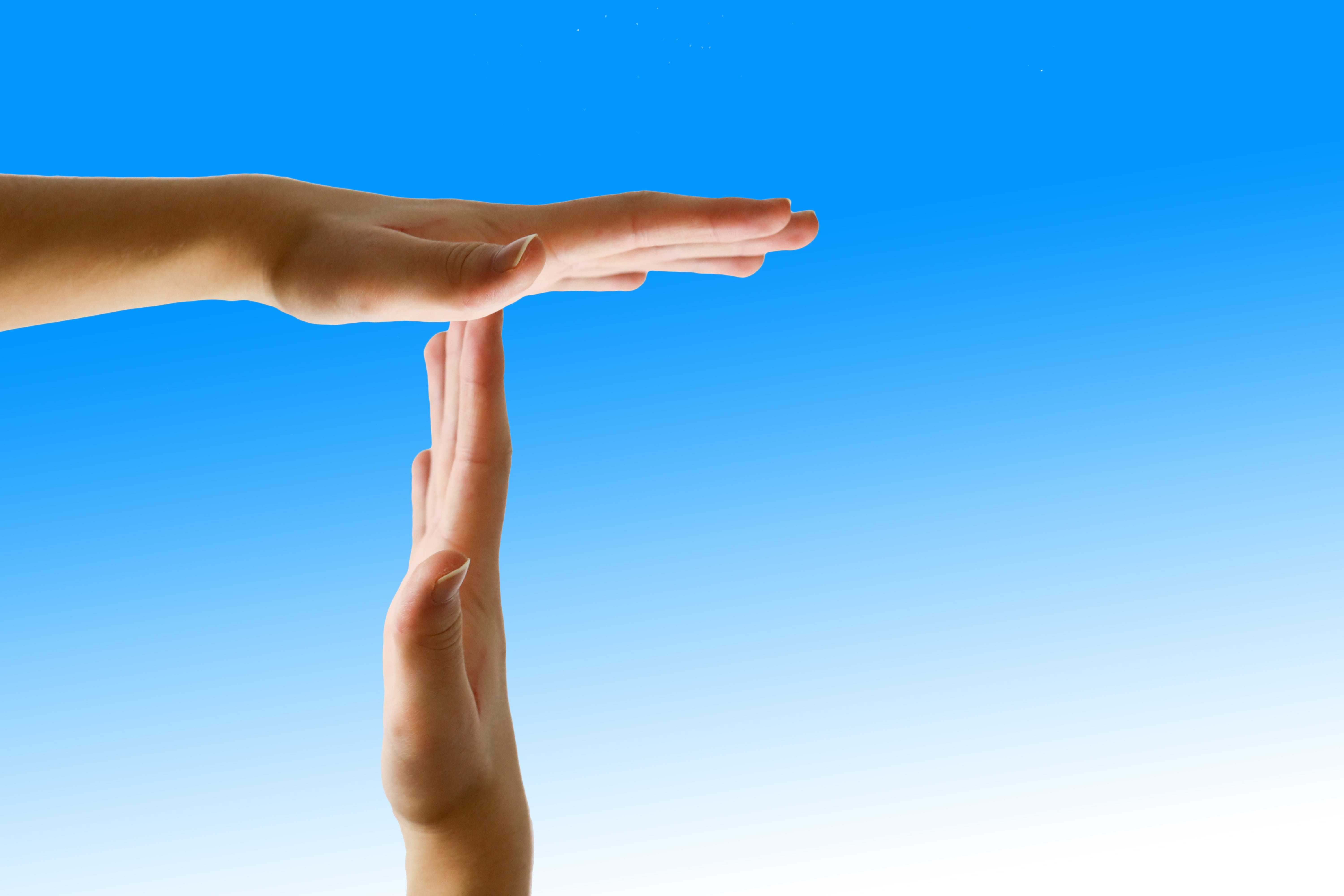 sky, blue, clock, human arm, love, person, human hand, pin, distance, human limb, sport, relaxation, hand raised, hands, limb, human body part, break, morning, HD Wallpaper