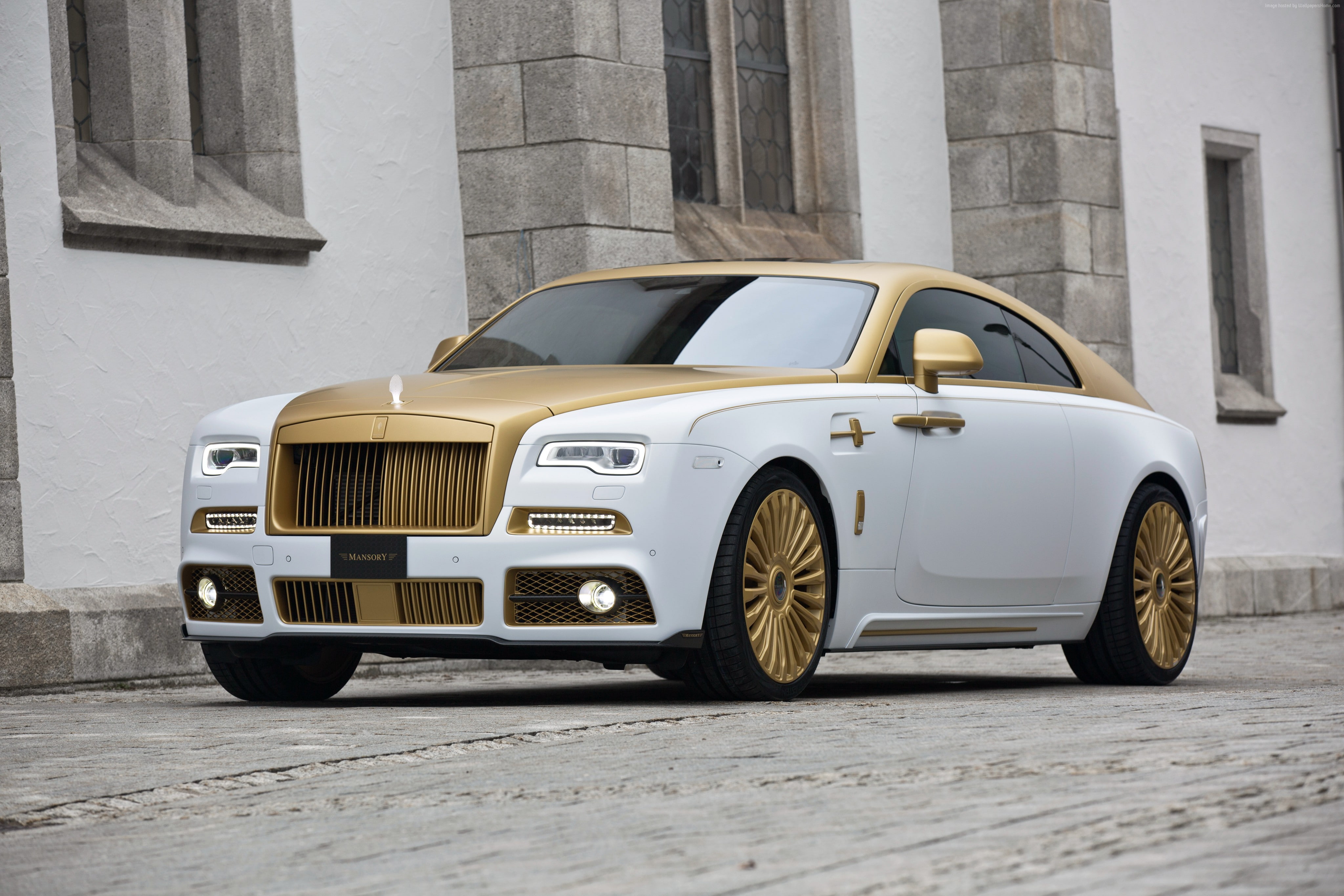 outdoors, no people, car, Mansory Rolls-Royce Wraith, retro styled, building exterior, land vehicle, Wraith Palm Edition 999, day, transportation, stationary, HD Wallpaper