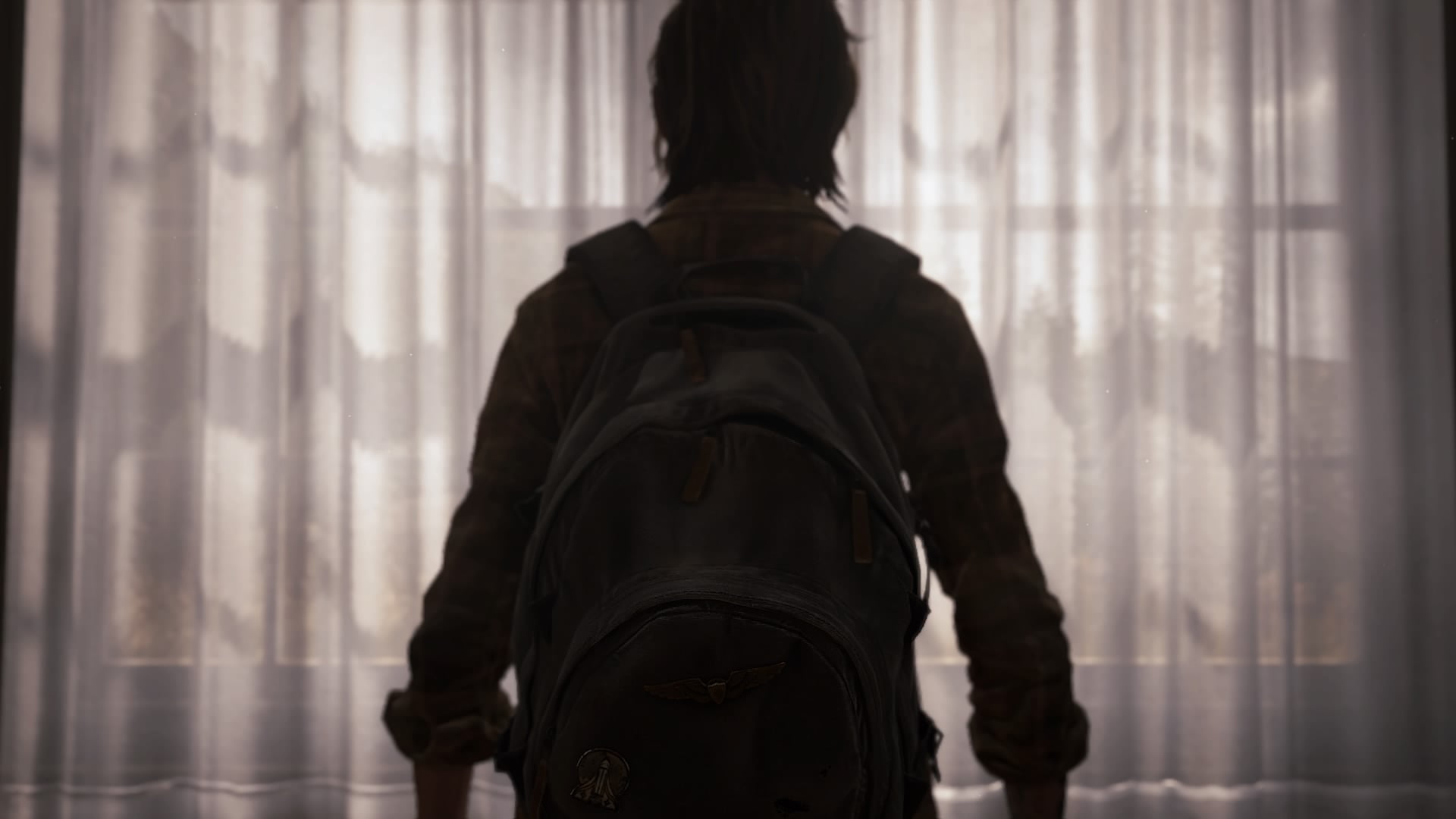 PlayStation, 1080P, The Last of Us, PlayStation 4, curtain, apocalyptic, Naughty Dog, curtains, Ellie, The Last of Us 2, backpacks, HD Wallpaper
