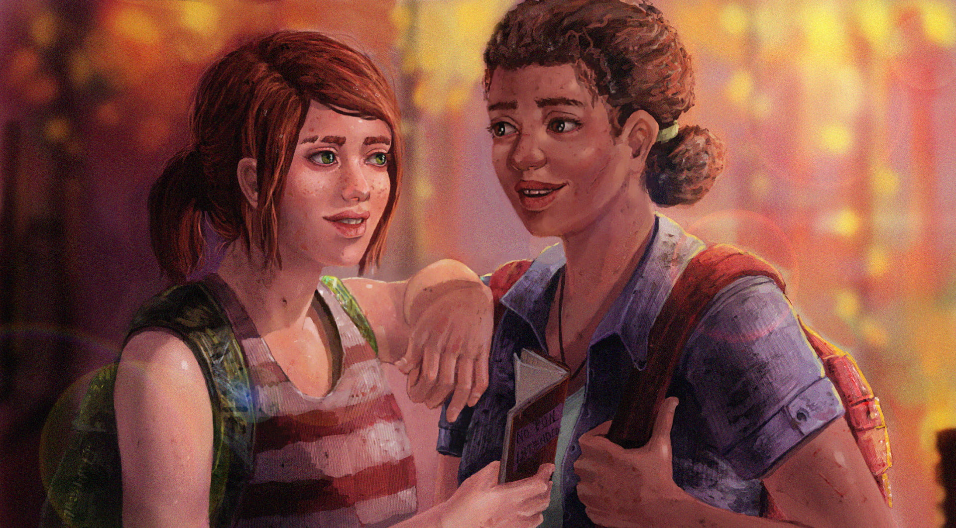 lifestyles, portrait, people, beautiful woman, young men, hairstyle, couple - relationship, friendship, togetherness, flirting, two people, Ellie (The Last of Us), HD Wallpaper