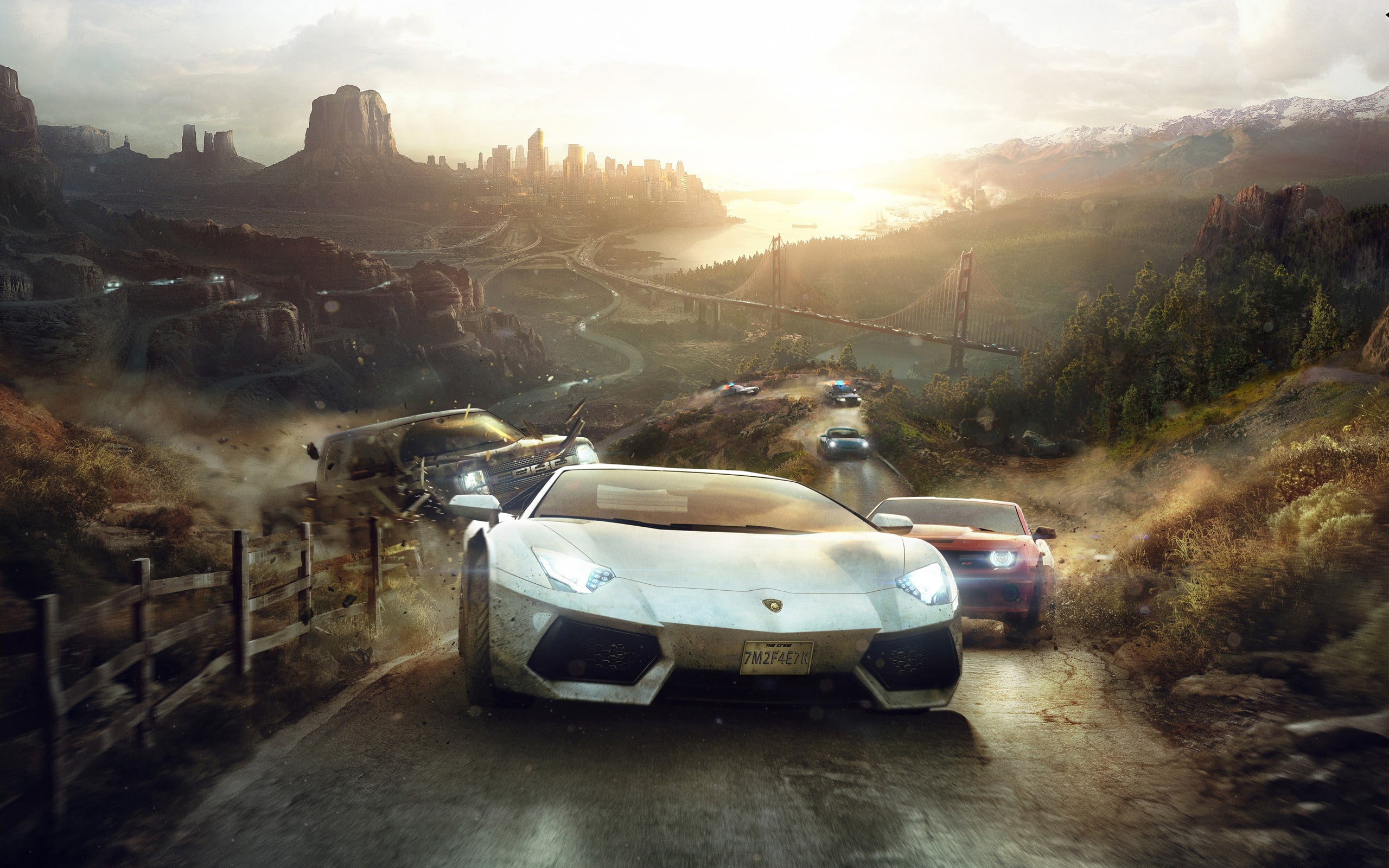video games, day, racing, car, motor vehicle, building exterior, travel, road, sunlight, The Crew, transportation, nature, outdoors, building, environment, HD Wallpaper