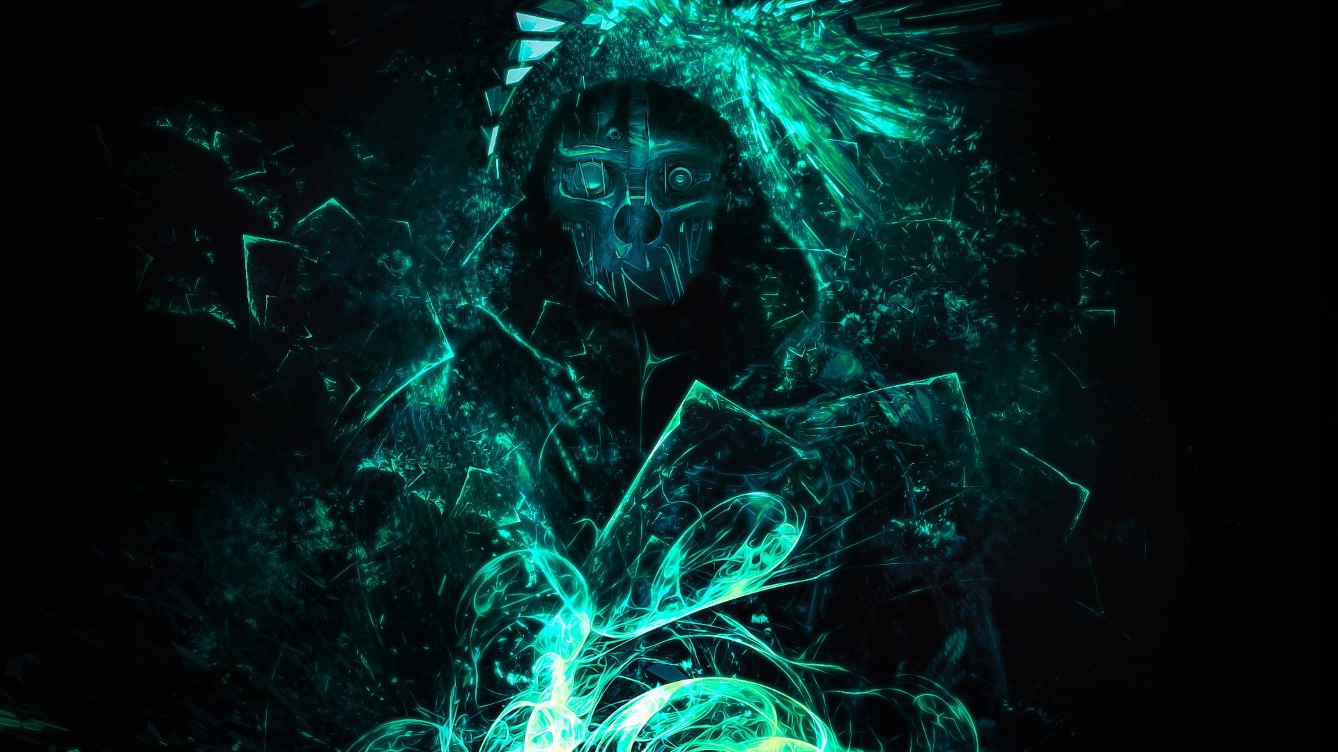 Simple Background, celebration, black background, animal, demon - fictional character, nature, mystery, bizarre, monster - fictional character, evil, artwork, HD Wallpaper