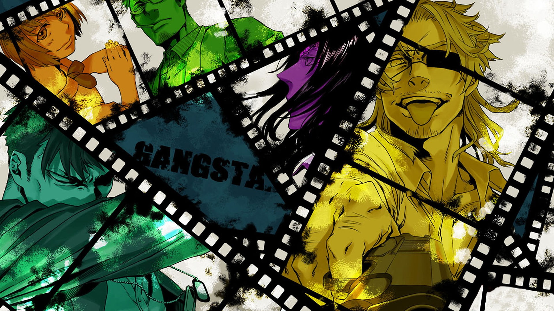 Nicolas Brown, Gangsta, close-up, paint, wall - building feature, day, 1080P, outdoors, building exterior, creativity, mural, anime, multi colored, low angle view, HD Wallpaper
