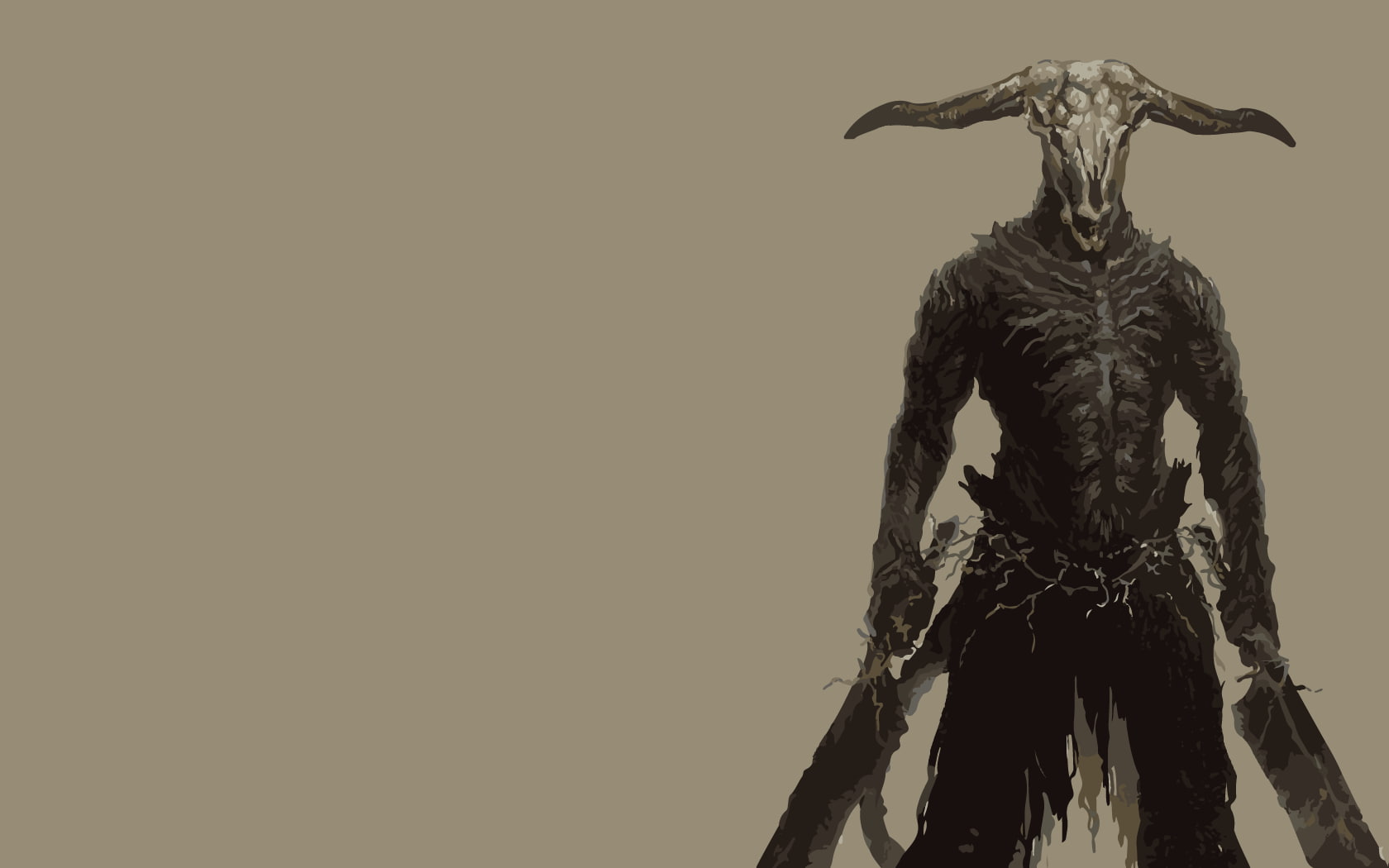 fantasy art, warrior, 720P, Capra Demon, Dark Souls, HD Wallpaper