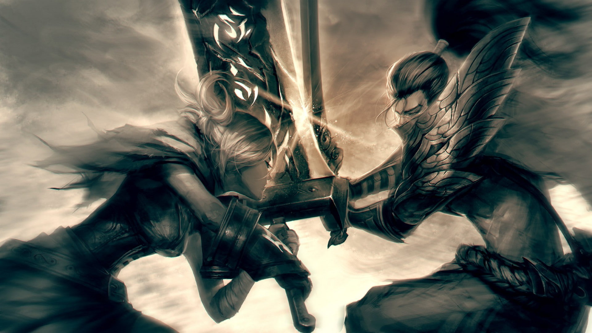video games, Riven, 1080P, sword, fantasy art, Yasuo (League of Legends), battle, artwork, Yasuo, fictional, League of Legends, HD Wallpaper