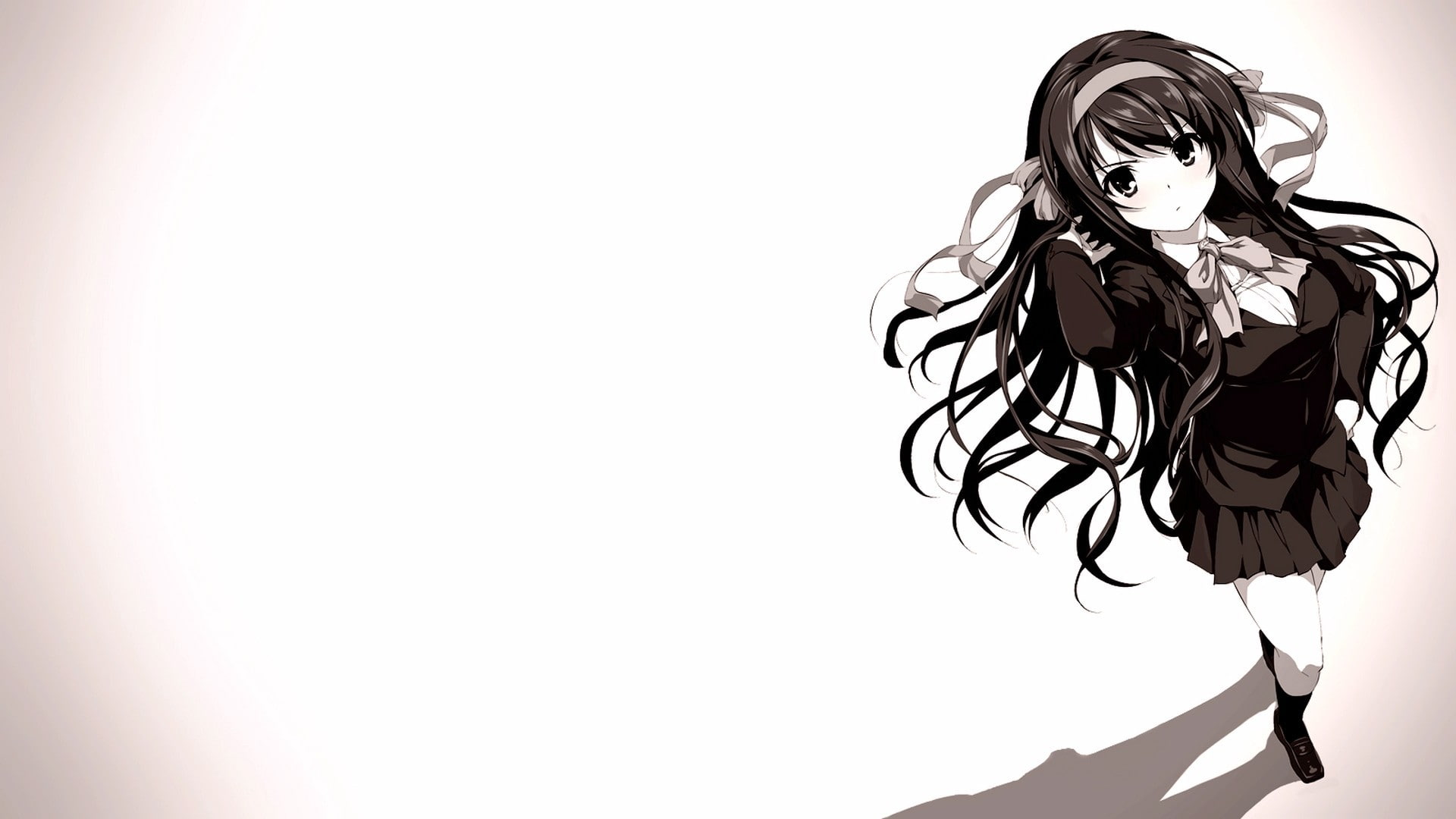 Suzumiya Haruhi, anime, 1080P, anime girls, The Melancholy of Haruhi Suzumiya, HD Wallpaper
