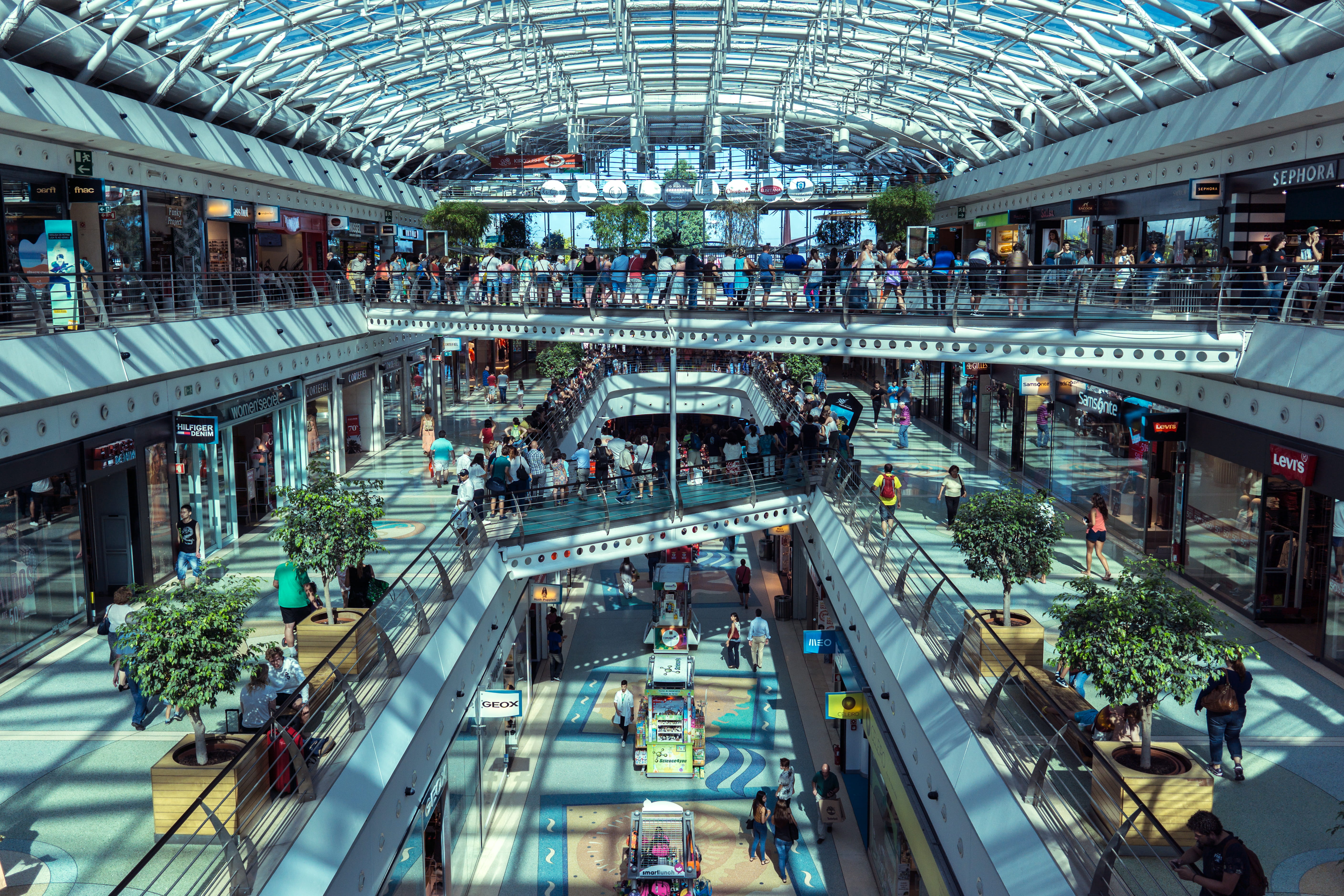 real people, group of people, transportation, travel, high angle view, glass, centre, track, centro vasco da gama, lisbon, center, train, train - vehicle, HD Wallpaper