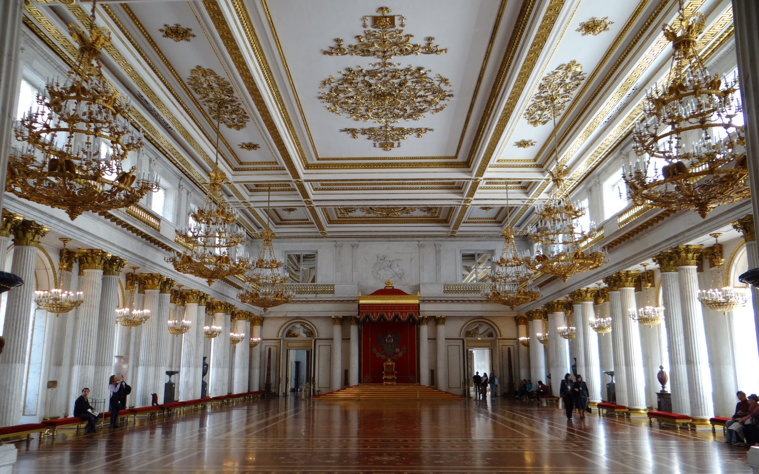 inside, bling, room, throne, winter, palace, 2K, HD Wallpaper