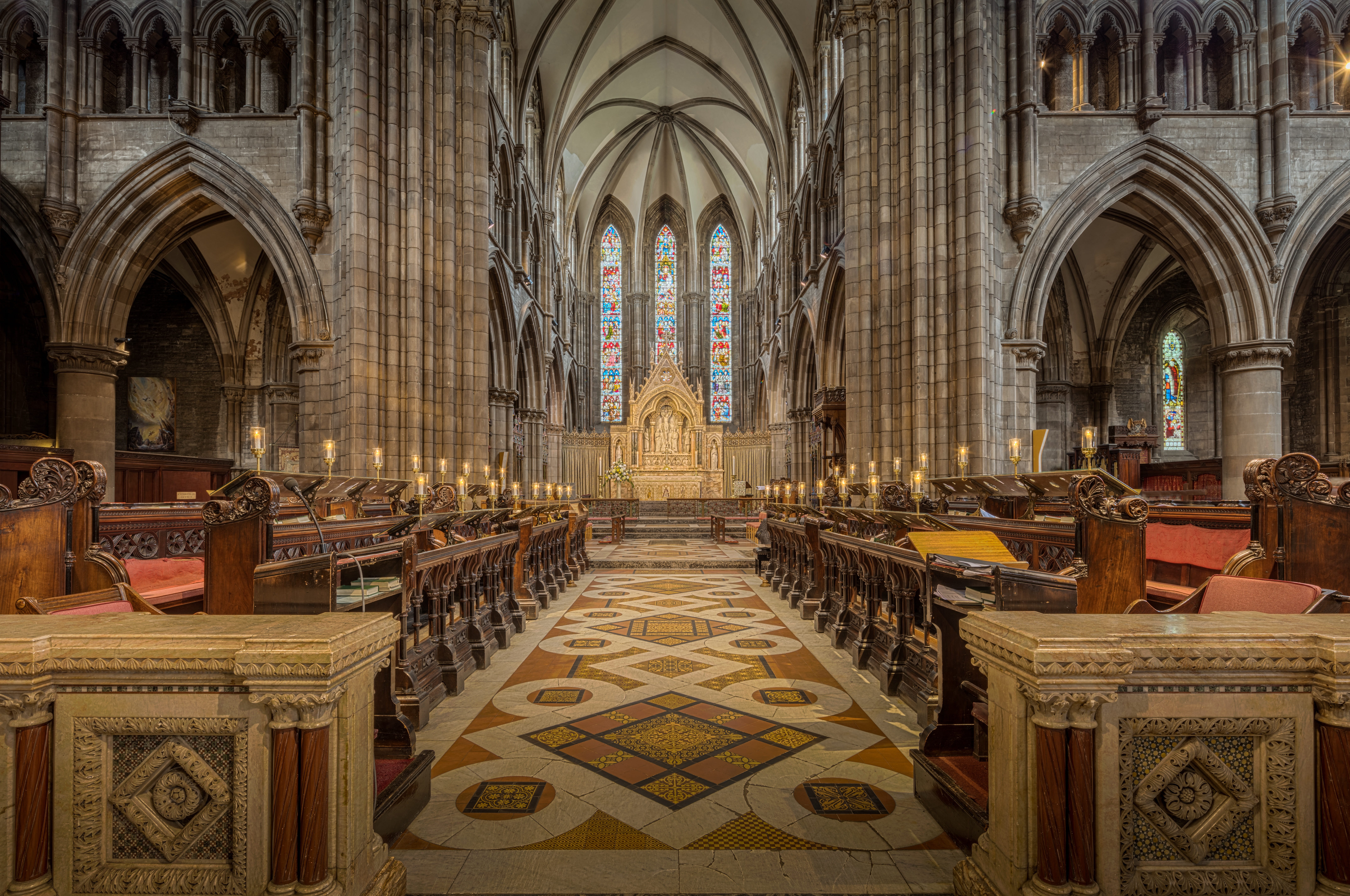 religion, travel destinations, choir, ornate, historic, belief, quire, old, place of worship, architecture, altar, spirituality, edinburgh, church, holy, HD Wallpaper