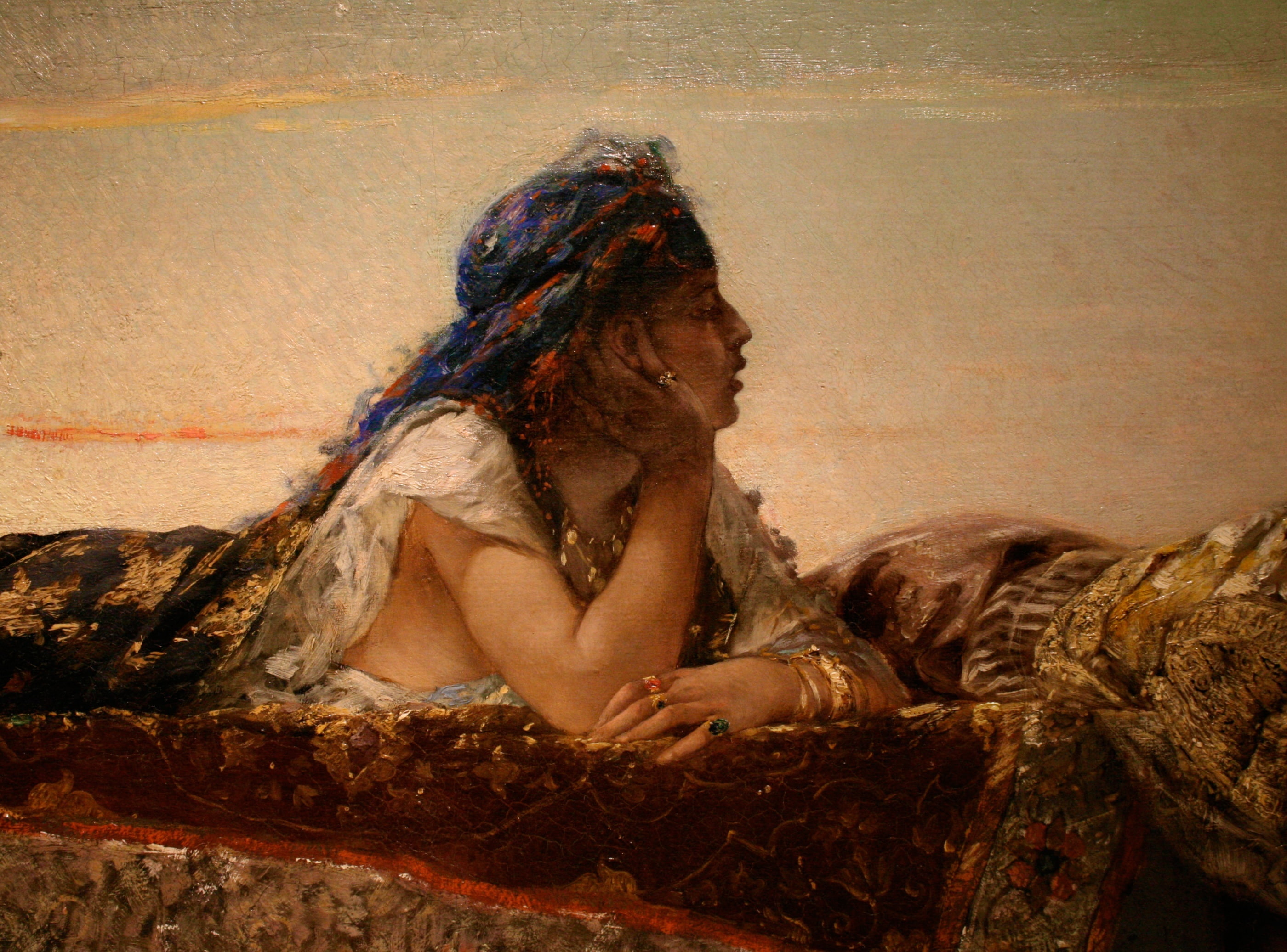 Artistic, leisure activity, hair, montreal, brown, contemplation, lying down, Artwork, Montreal Museum of Fine Arts, arts, hairstyle, fashion, position, HD Wallpaper