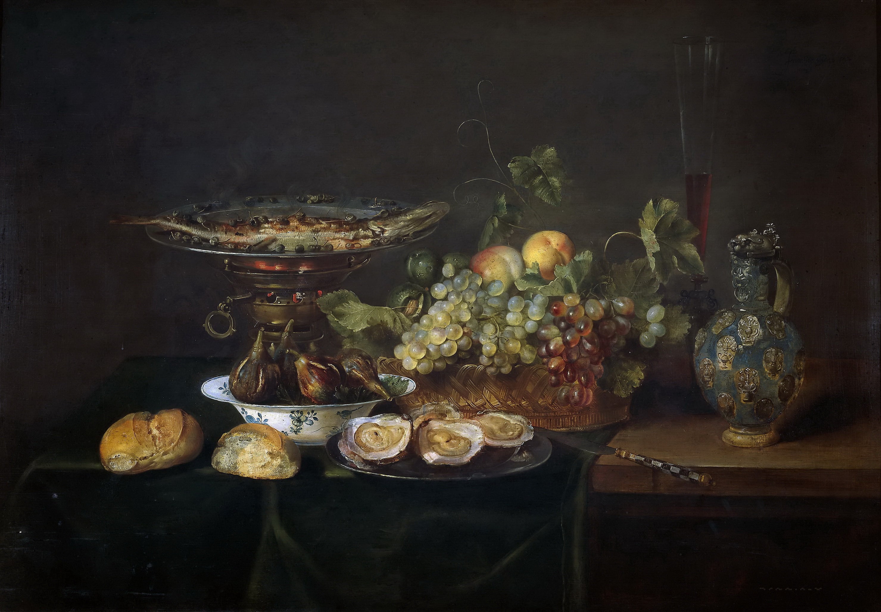 ready-to-eat, vase, plate, retro Styled, meal, close-up, elegance, healthy eating, wellbeing, freshness, backgrounds, still Life, pitcher, painting, wood - Material, HD Wallpaper