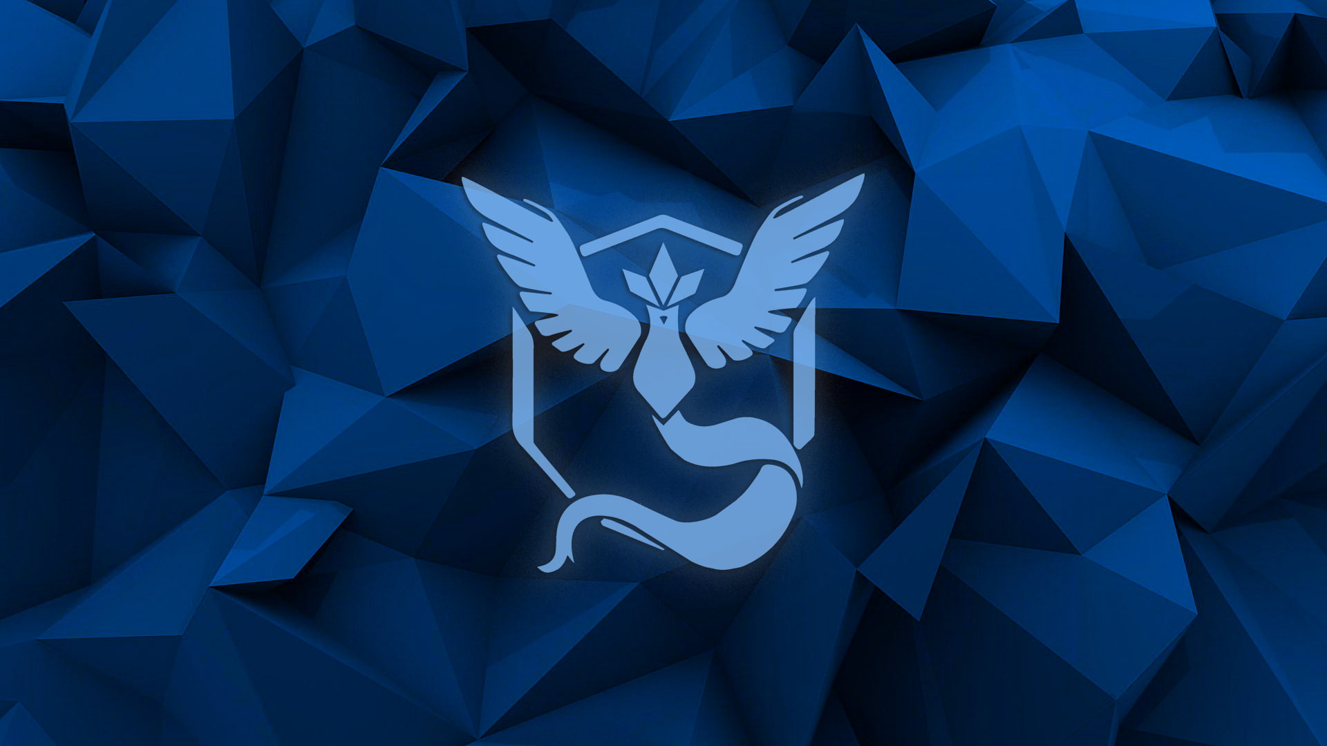Pokémon, blue, poly, Team Mystic, 1080P, HD Wallpaper