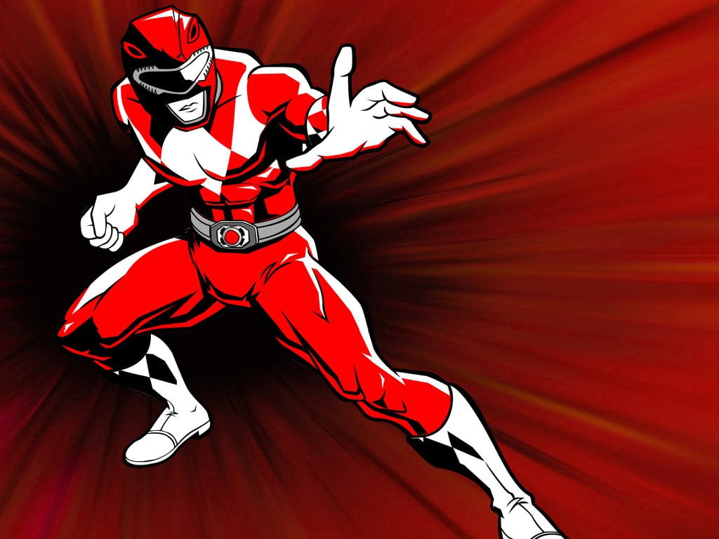 ranger, clothing, 480P, red, one person, arms raised, costume, Power Rangers, limb, adult, human limb, front view, mammal, motion, performance, HD Wallpaper