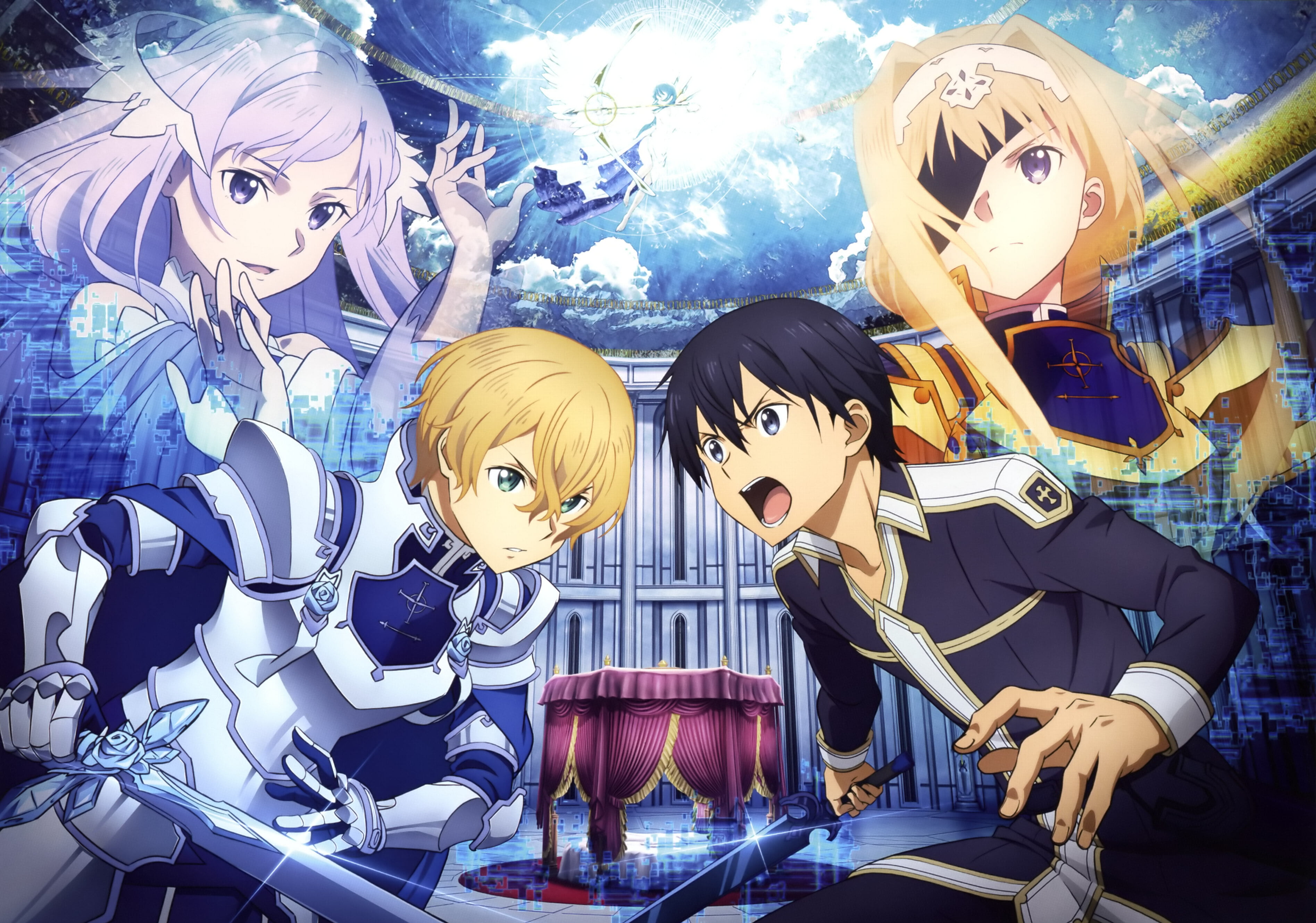 Kazuto Kirigaya, Sword Art Online: Alicization, Alice Zuberg, Sword Art Online, Eugeo (Sword Art Online), Kirito (Sword Art Online), Quinella (Sword Art Online), HD Wallpaper