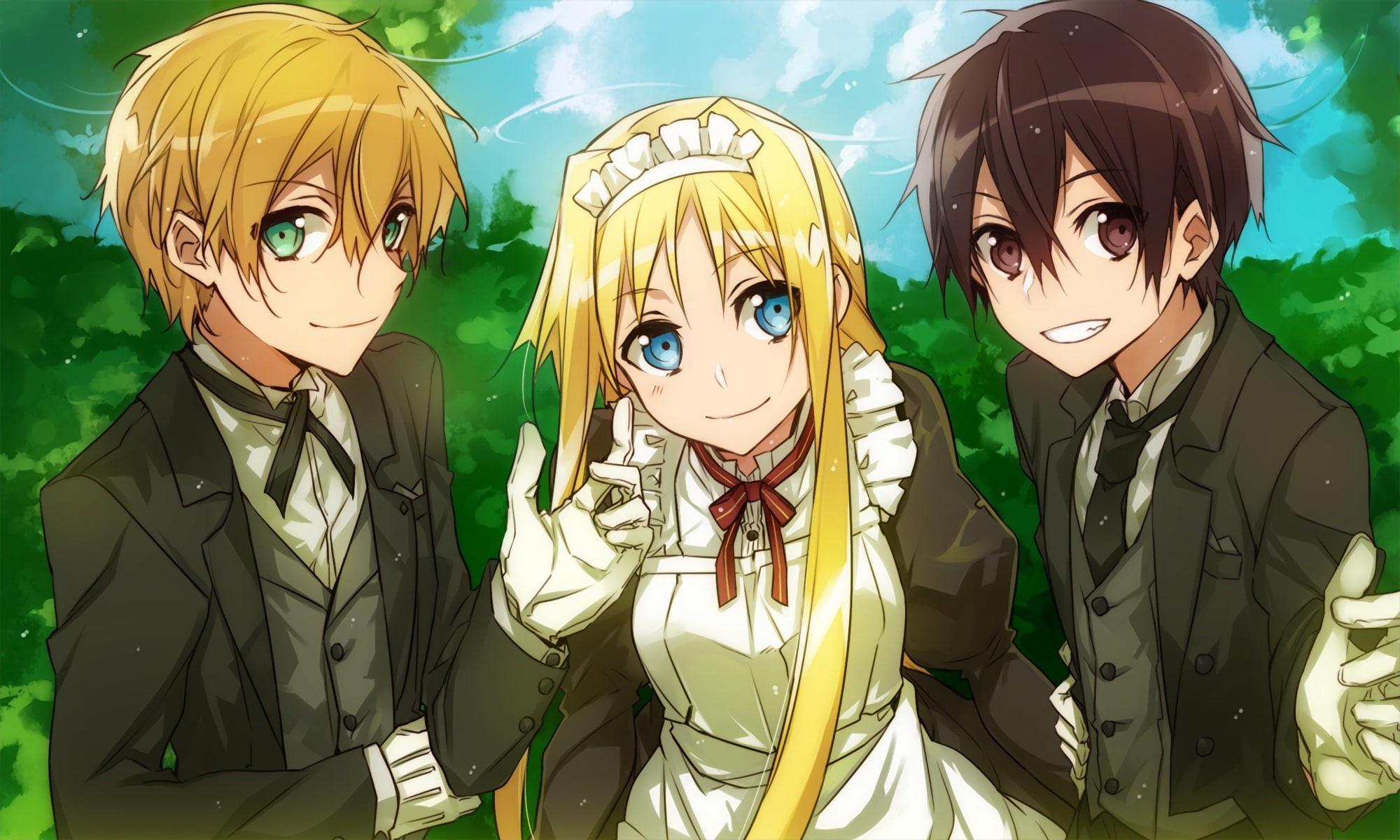 mask, female likeness, blonde, art and craft, representation, eugeo, human representation, multi colored, boys, sword art online, celebration, indoors, HD Wallpaper