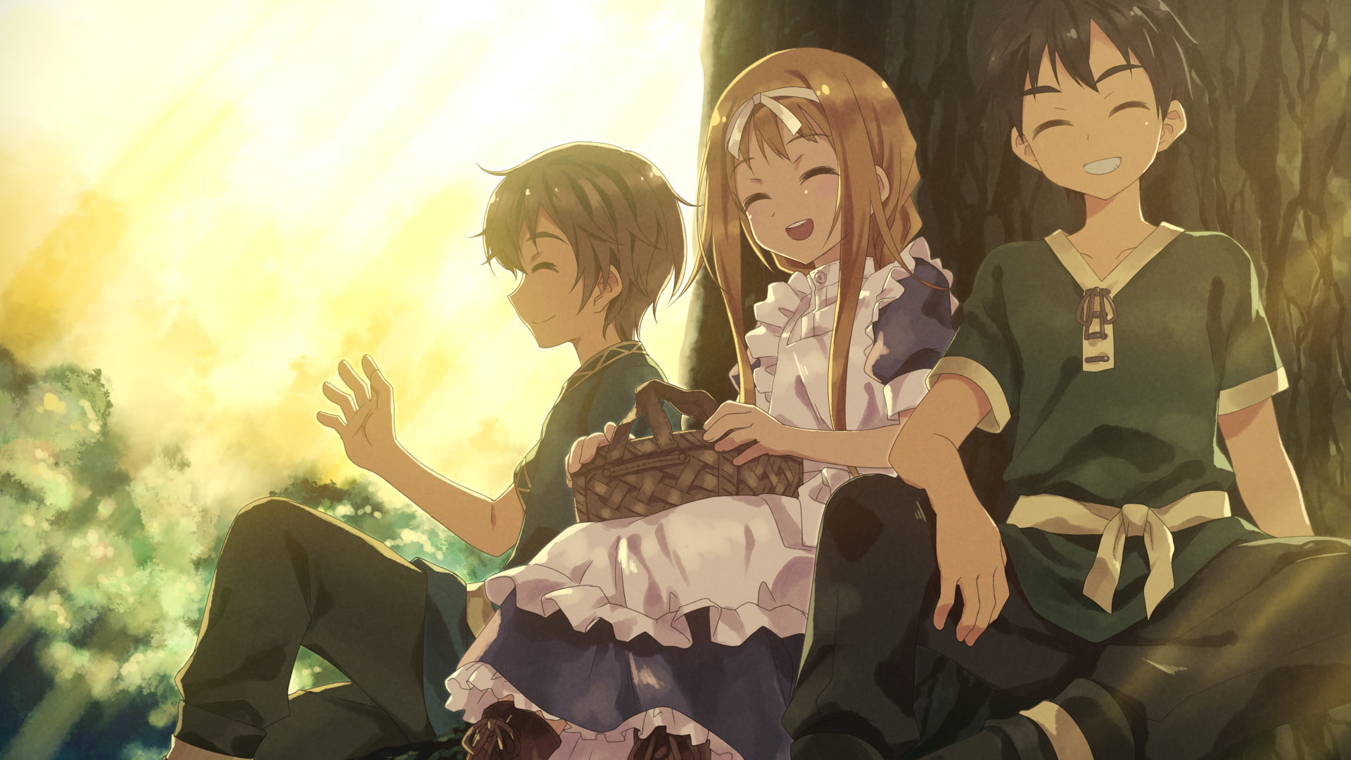 1080P, Eugeo (Sword Art Online), Kirito (Sword Art Online), Sword Art Online: Alicization, Alice Zuberg, Sword Art Online, HD Wallpaper