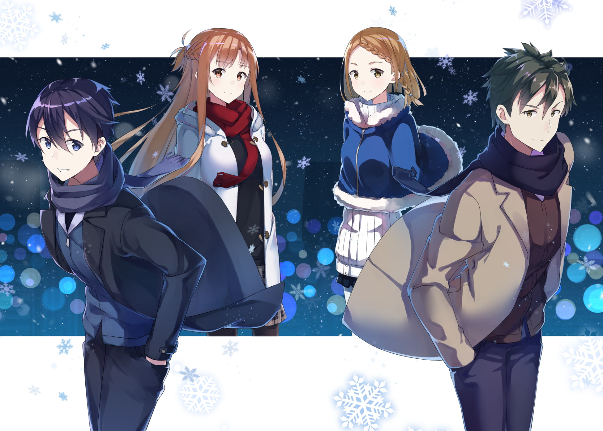 Sword Art Online, Yuna Shigemura, Asuna Yuuki, Eiji (Sword Art Online), Sword Art Online Movie: Ordinal Scale, 1080P, Kirito (Sword Art Online), HD Wallpaper