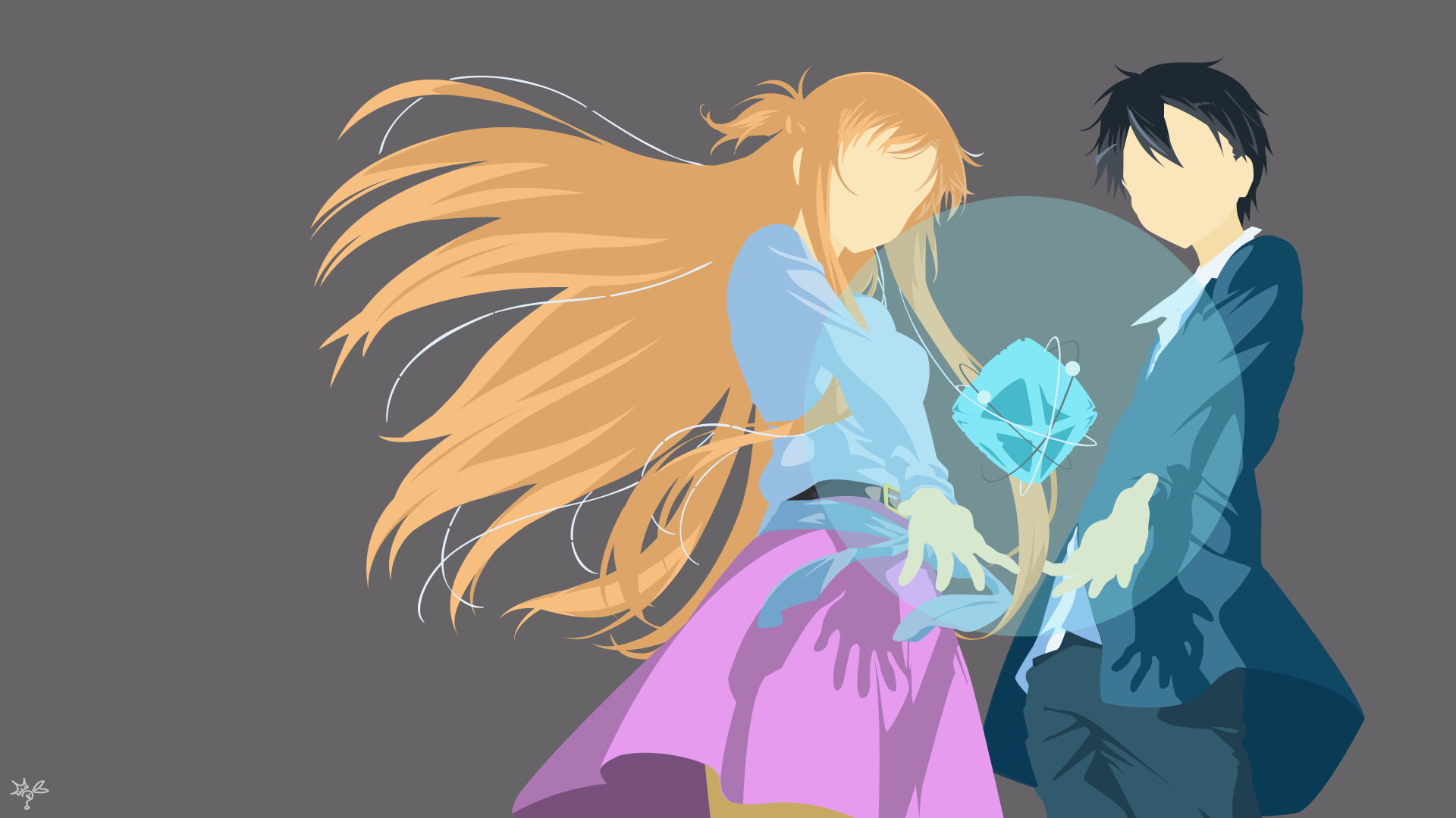 Kirito (Sword Art Online), Kazuto Kirigaya, Sword Art Online Ordinal Scale, Minimalist, Asuna Yuuki, Sword Art Online, Sword Art Online Movie: Ordinal Scale, HD Wallpaper