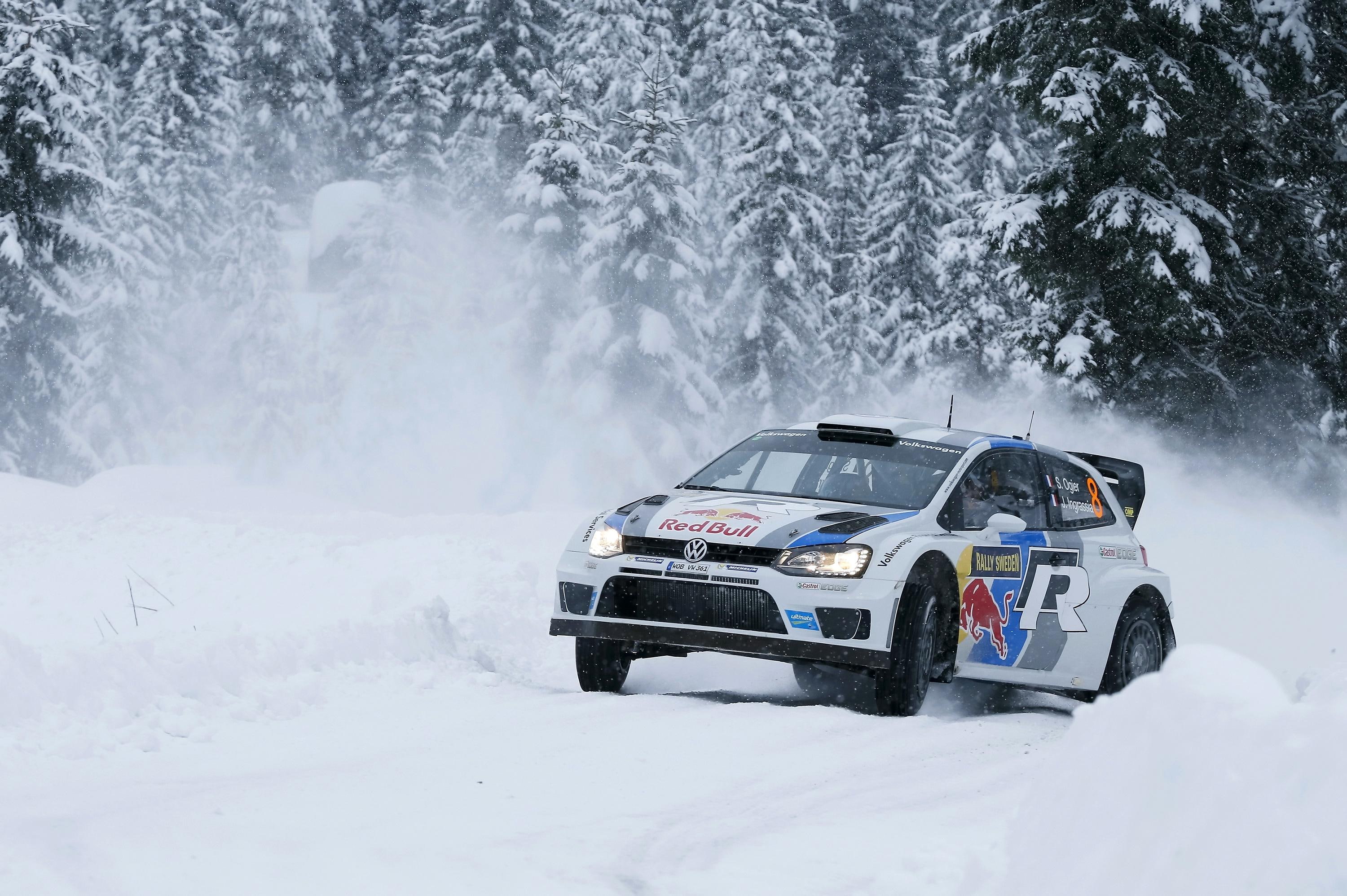 snow, winter, 2K, cars, nature, wrc, r, volkswagen, polo, HD Wallpaper
