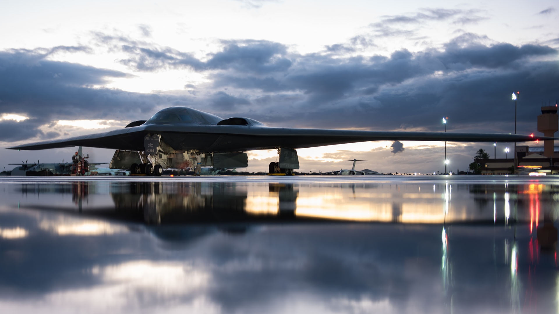 UNITED STATES AIR FORCE, Northrop Grumman, stealth strategic bomber, flying wing, B-2 Spirit, 1080P, American heavy, HD Wallpaper
