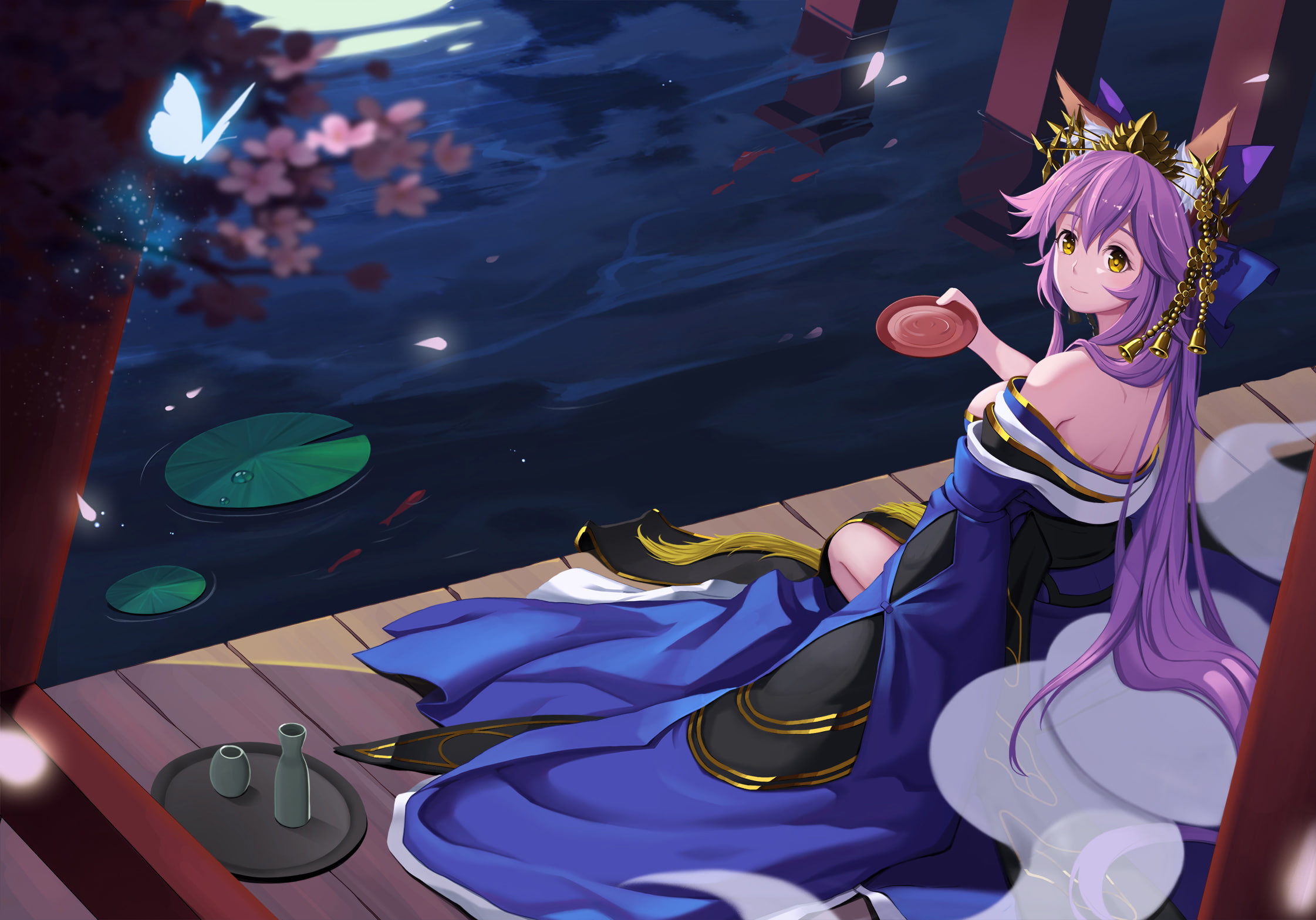 1080P, Fate/Extra, Fate Series, Tamamo no Mae, HD Wallpaper