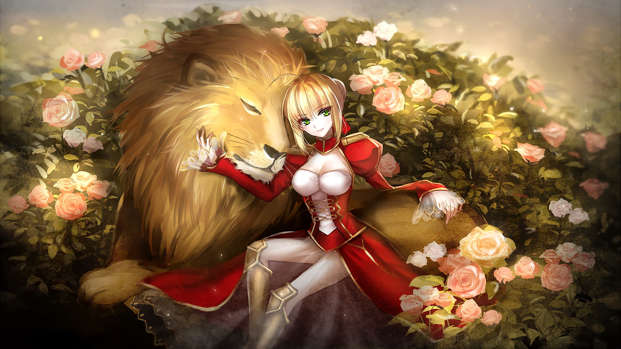hairstyle, plant, day, close-up, no people, outdoors, female likeness, hair, anime, video games, anime girls, art and craft, nature, male likeness, Saber Extra, HD Wallpaper