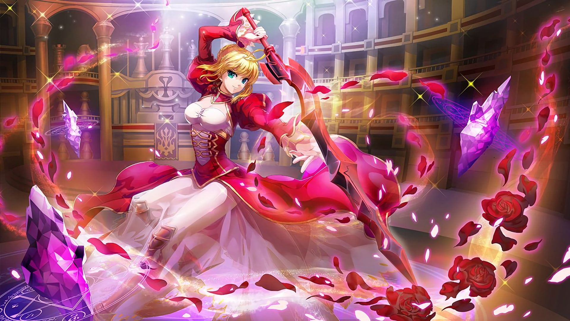Fate Series, Fate/Extra, Red Saber, 1080P, Saber (Fate Series), HD Wallpaper