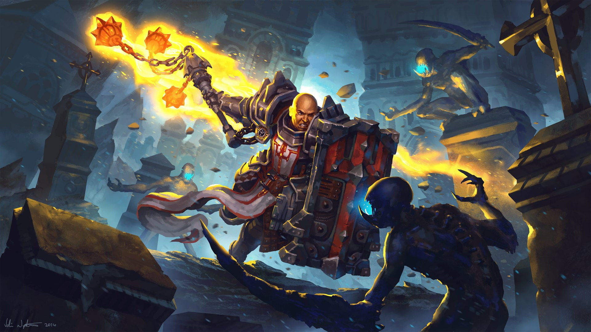 Diablo III: Reaper Of Souls, Crusader (Diablo III), Armor, Diablo, Creature, Shield, 1080P, Warrior, HD Wallpaper