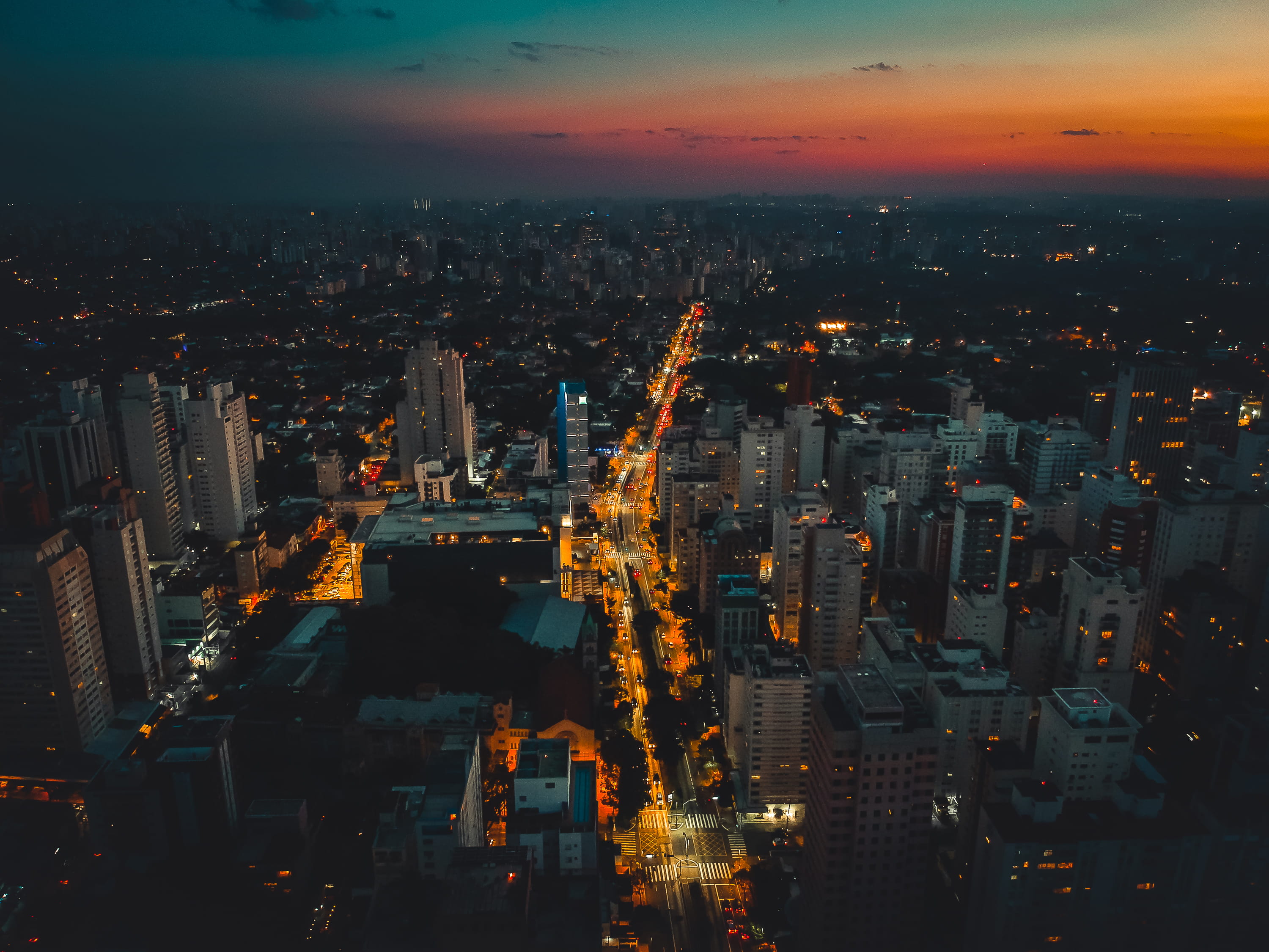skyscraper, architecture, office building exterior, high angle view, city, crowd, nature, building, saopaulo, drone, aerial view, cityscape, residential district, HD Wallpaper