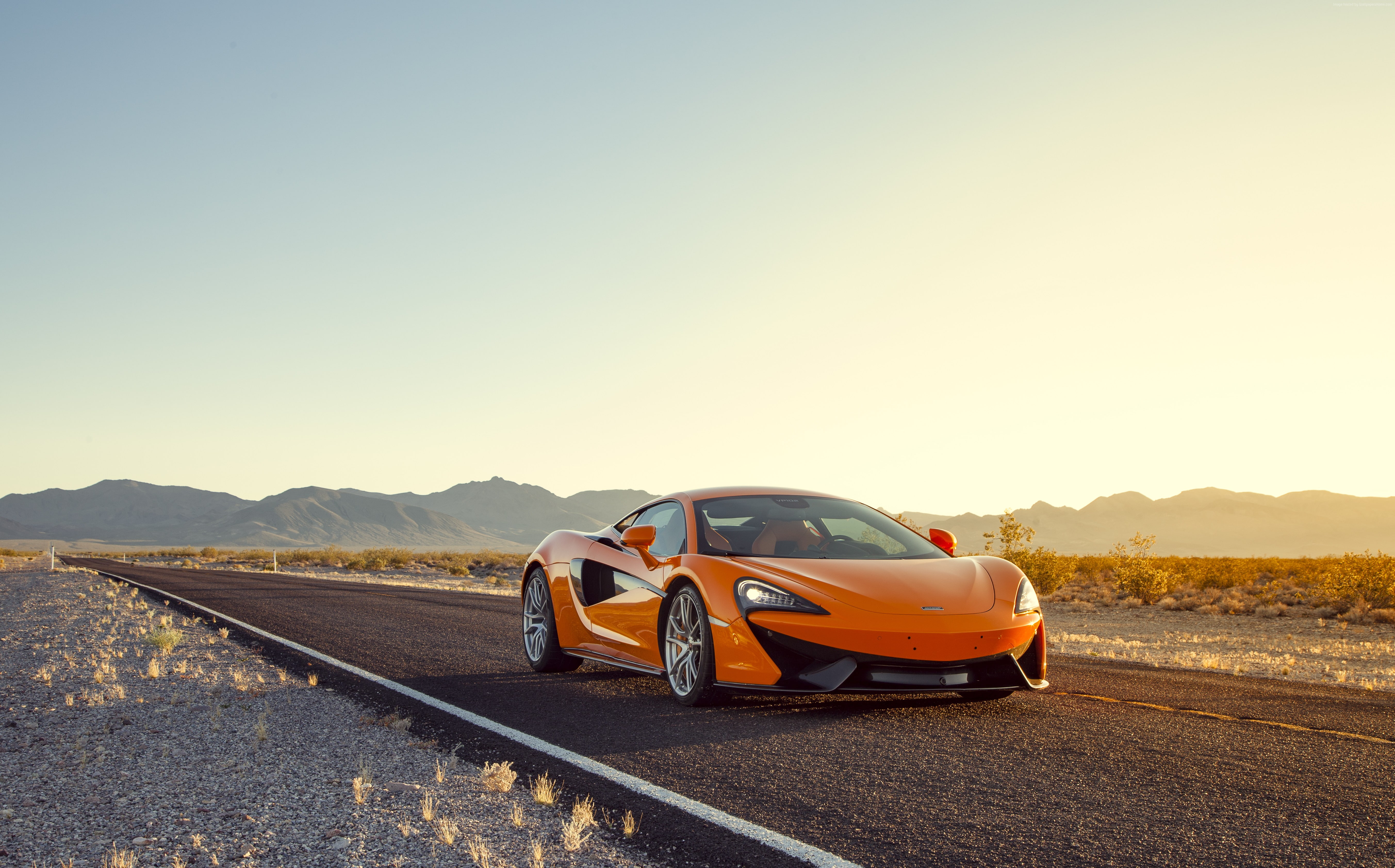 5K, McLaren 570S MSO, sport series, orange, HD Wallpaper