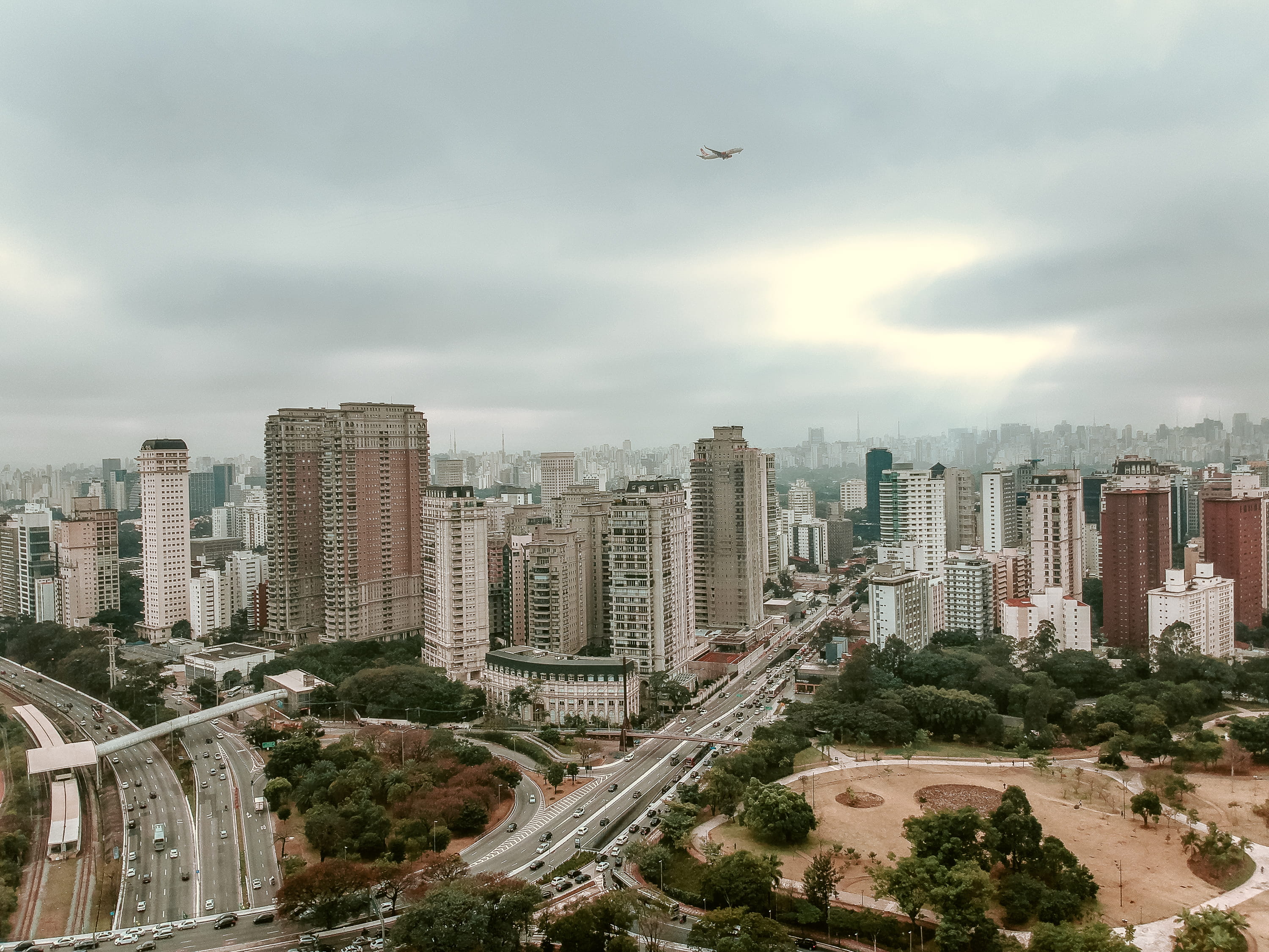 no people, office building exterior, tree, mode of transportation, high angle view, road, built structure, transportation, street, nature, dji, tall - high, HD Wallpaper