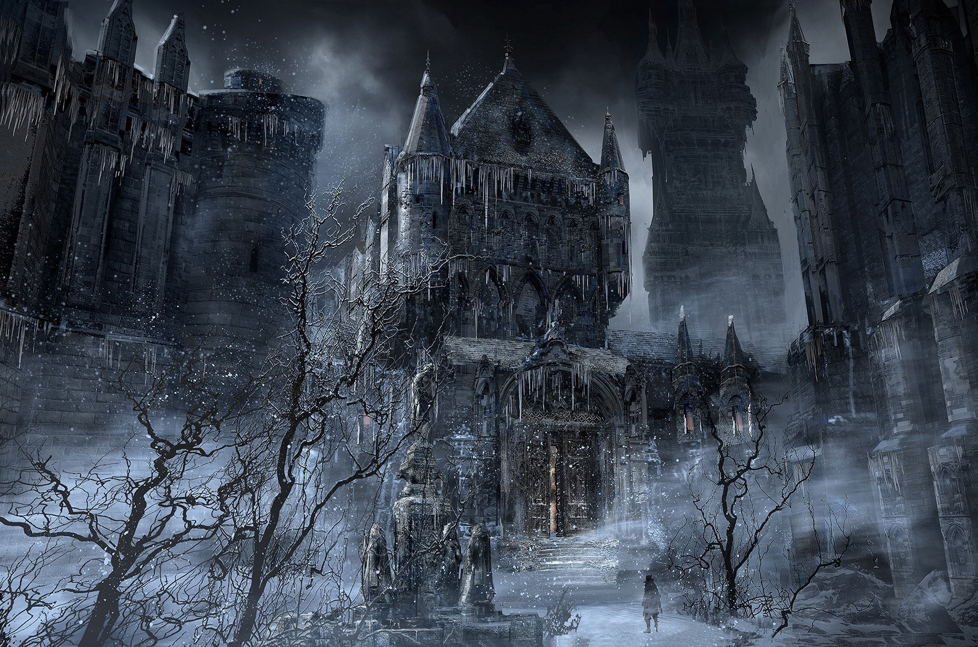 travel destinations, built structure, belief, history, travel, religion, architecture, tranquility, scenics - nature, solid, no people, bloodborne, cold temperature, HD Wallpaper
