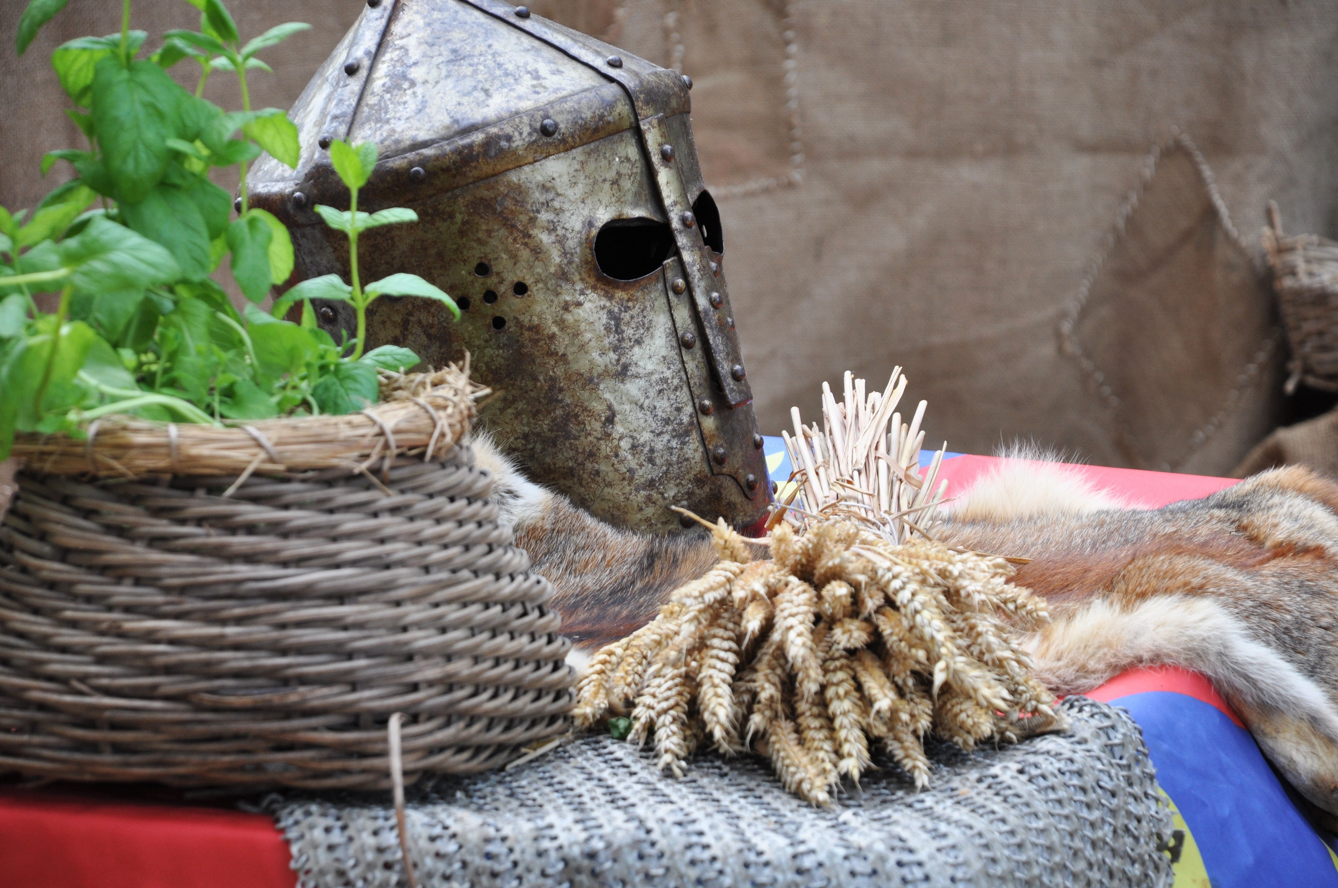medieval, chivalry, jute, animal, wicker, plant, rice, nature, container, wellbeing, grain, 4K, side of mesh, rope, close-up, armor, plant part, middle ages, HD Wallpaper