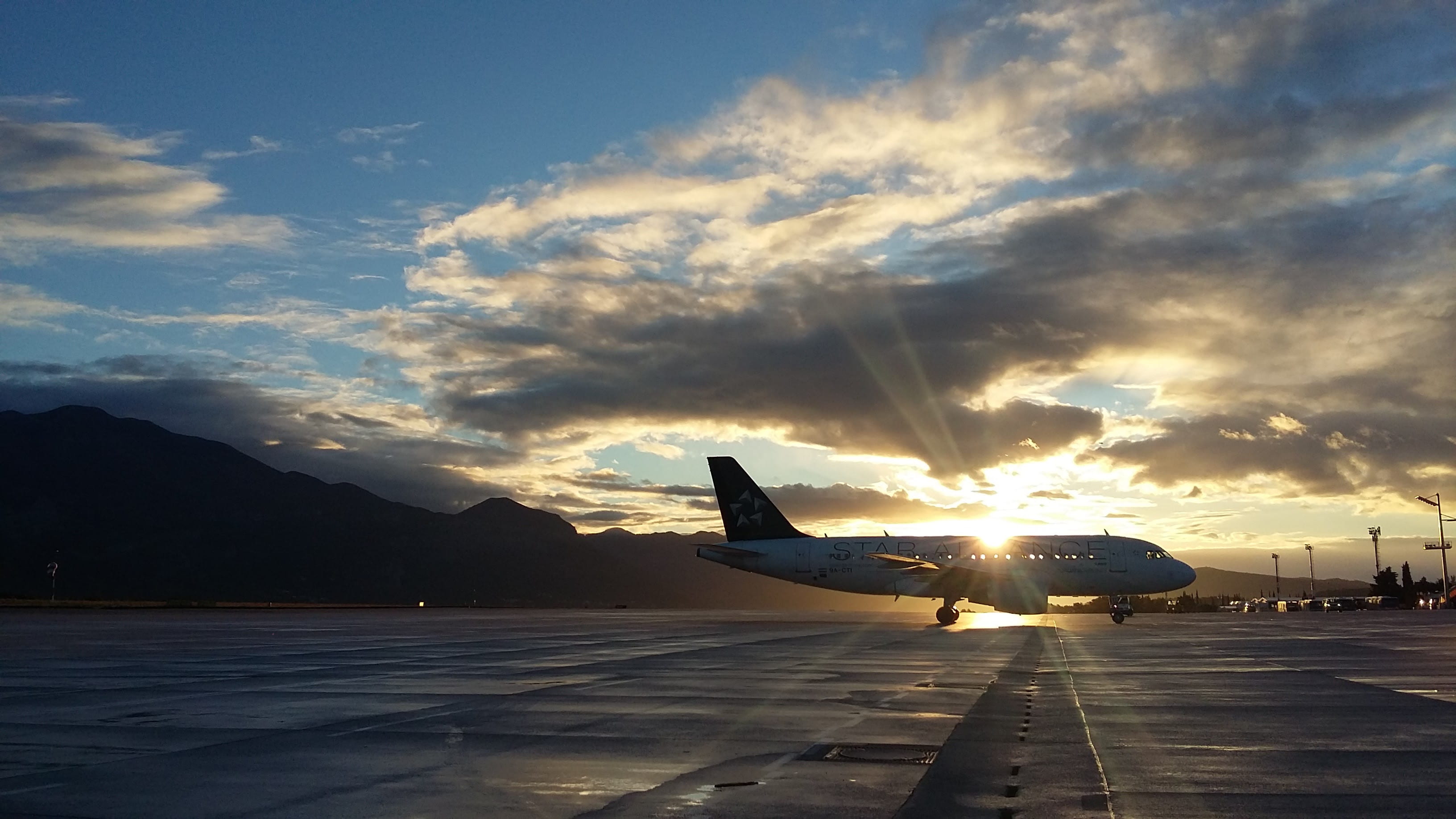 flight, aerospace industry, evening, light, plane, dawn, nature, aviation, silhouette, hour, aircraft, sunset, dusk, journey, airplane, mountain, transportation, HD Wallpaper