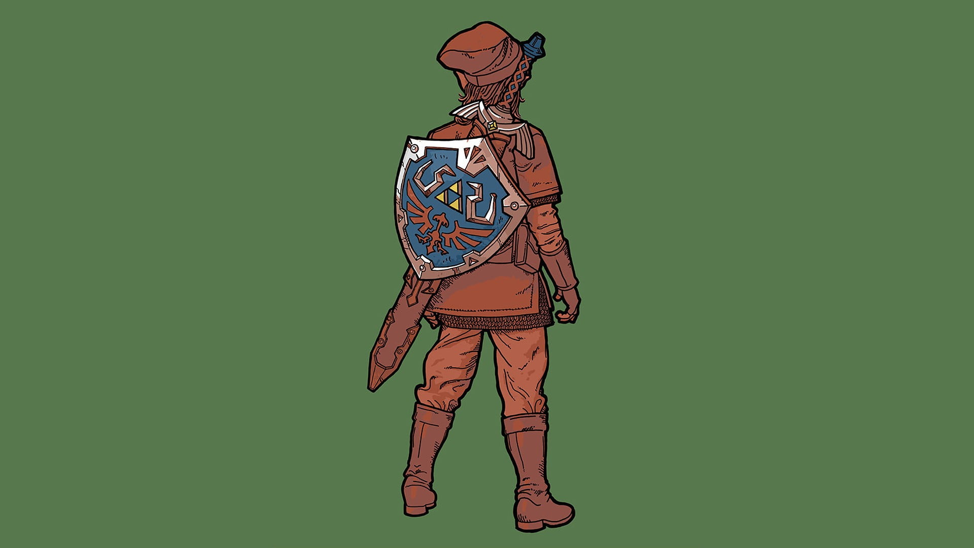 army, cut out, Master Sword, government, Nintendo Entertainment System, vector, people, green background, armed Forces, hat, video games, illustration, HD Wallpaper