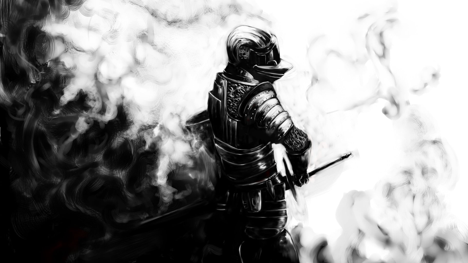 knight, armor, helmet, sword, 1080P, dark souls, HD Wallpaper