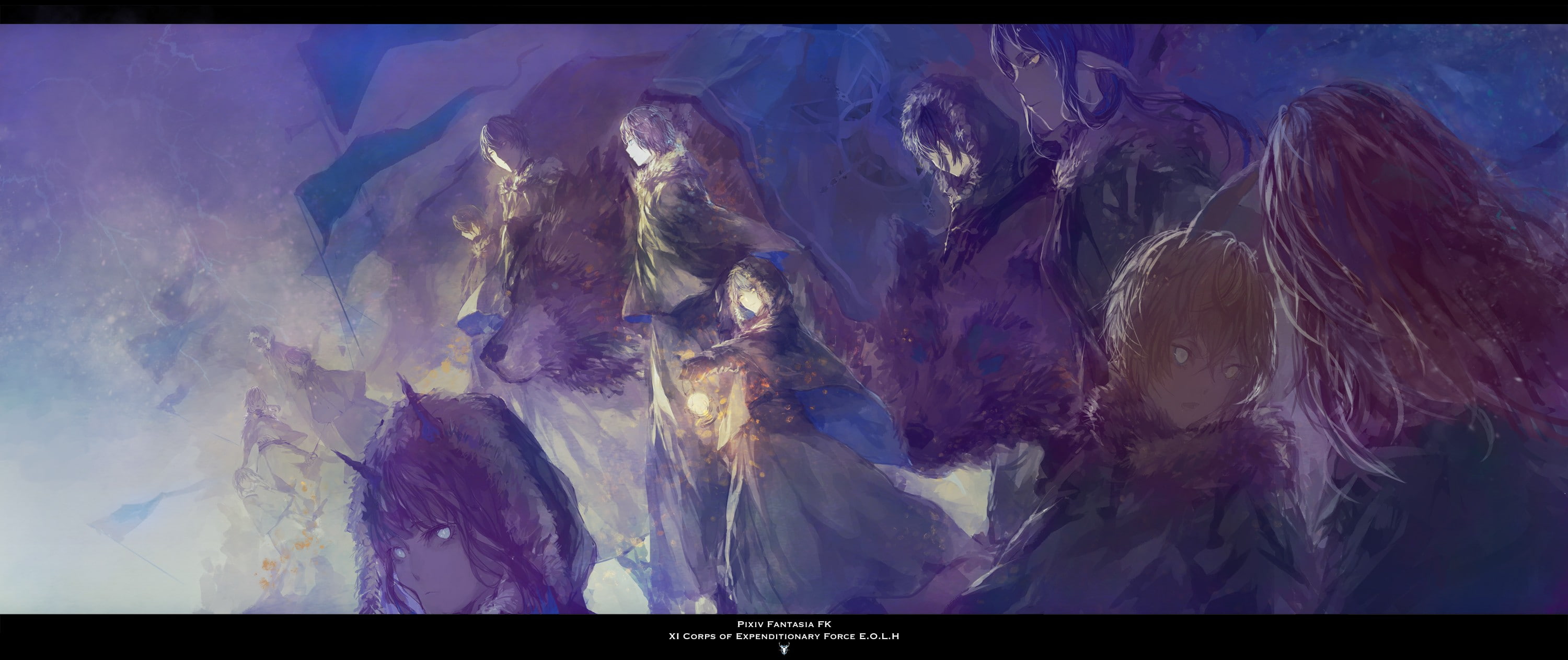 power in nature, day, winter, panoramic, beauty in nature, no people, anime, cold temperature, sky, transfer print, space, cloud - sky, Pixiv Fantasia: Fallen Kings, HD Wallpaper